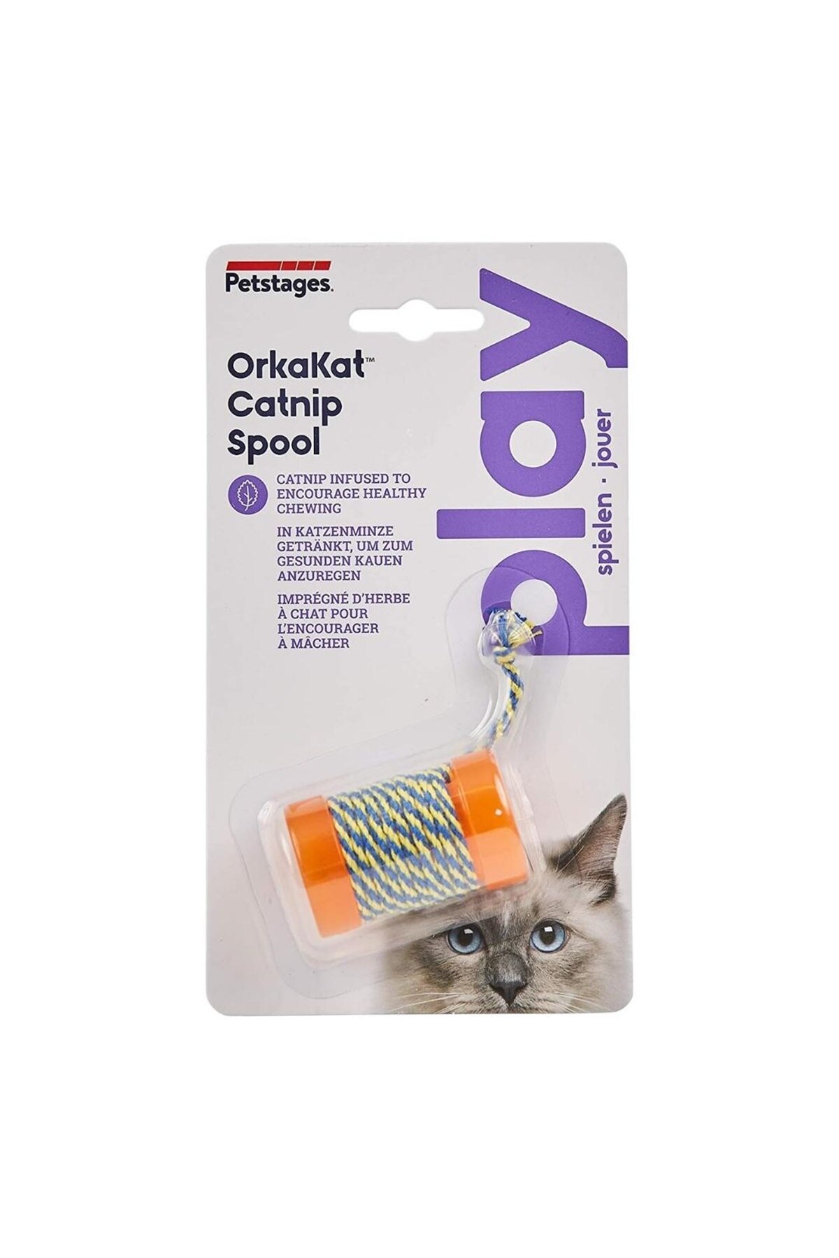اسباب‌بازی استوانه‌ای نخ‌دار گربه Orka از پت‌استیجز PetStages