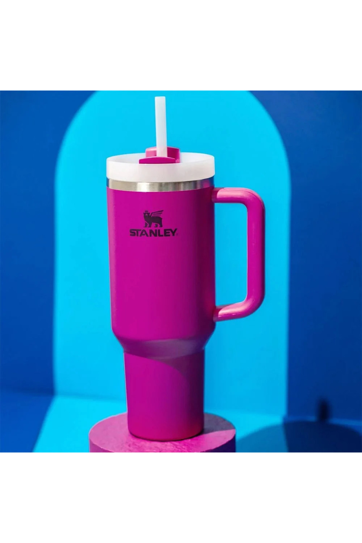 فلاسک قمقمه کوئنچر با نی 1.18 لیتری فوشیا اورجینال Stanley