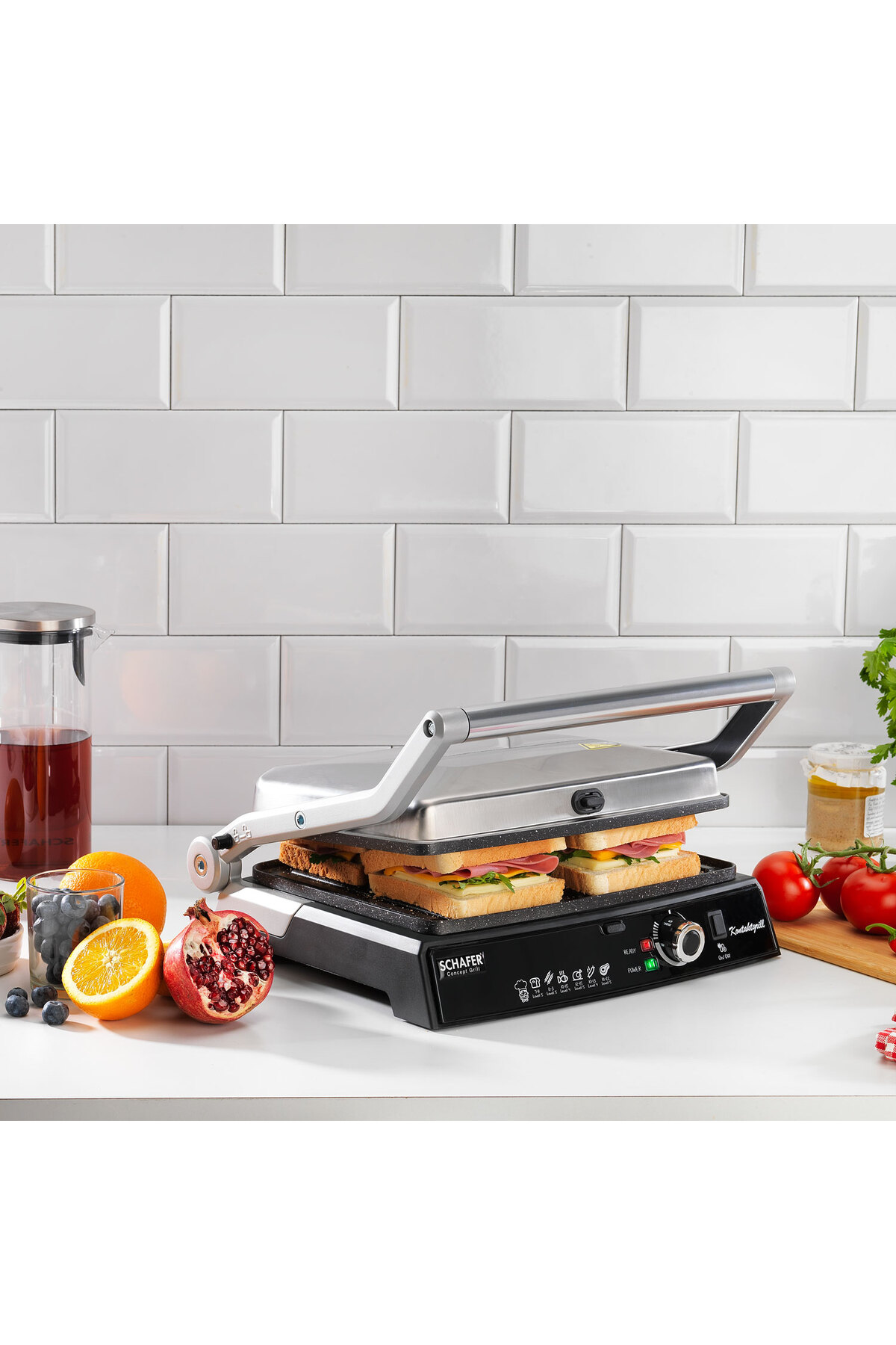 دستگاه ساندویچ و تست توستر گریل مفهومی INOX اورجینال Schafer