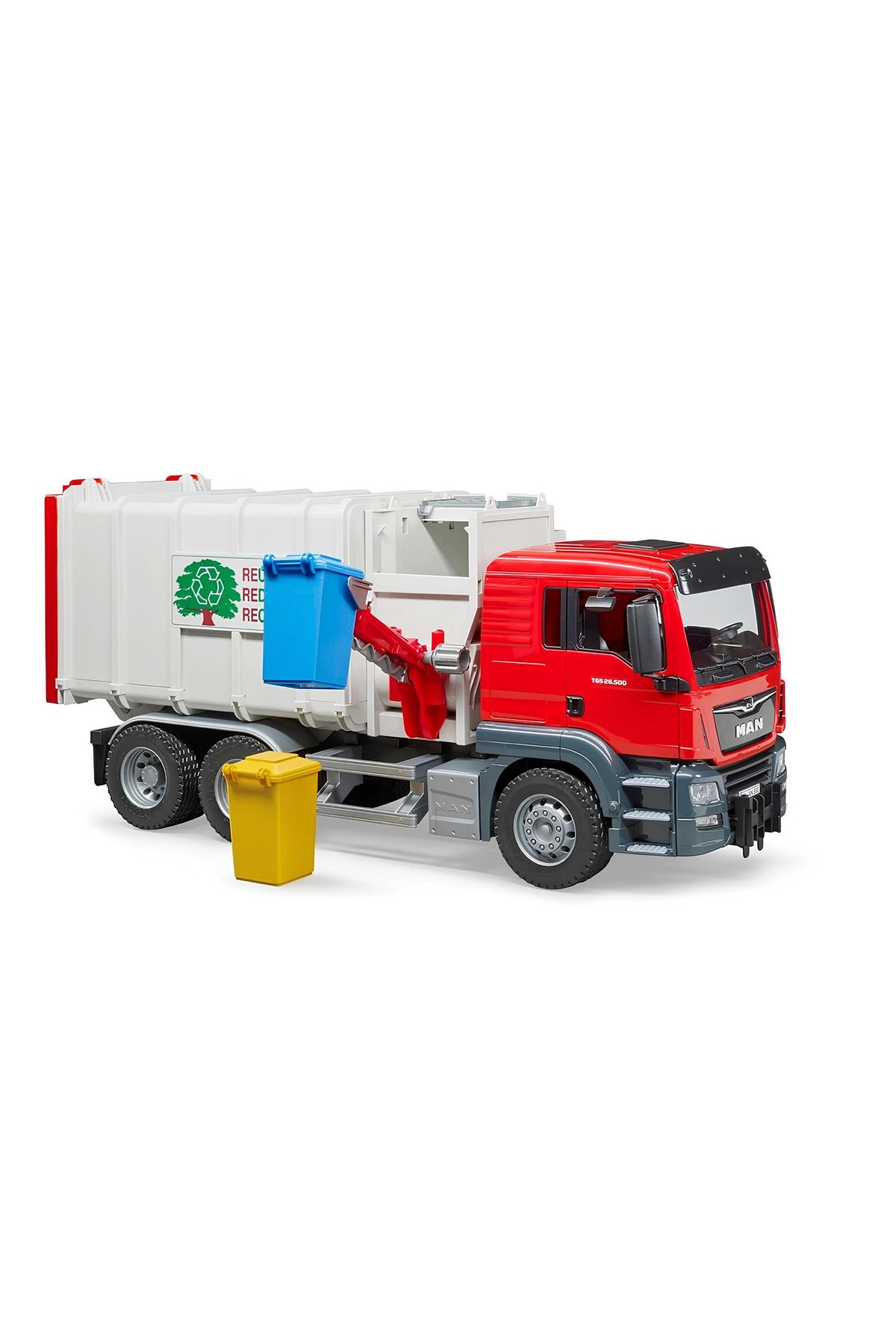 ماشین اسباب بازی کامیون زباله انتقال جانبی BRUDER MAN TGS BR03761 TOYFEST