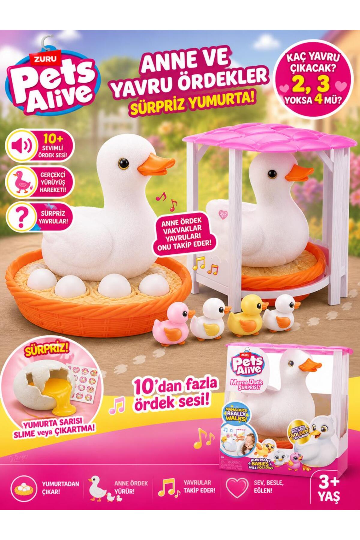اسباب بازی های پشمی PEL03000 PETS ALIVE MOTHER AND BABY DUCKS GIOCHI PREZIOSI