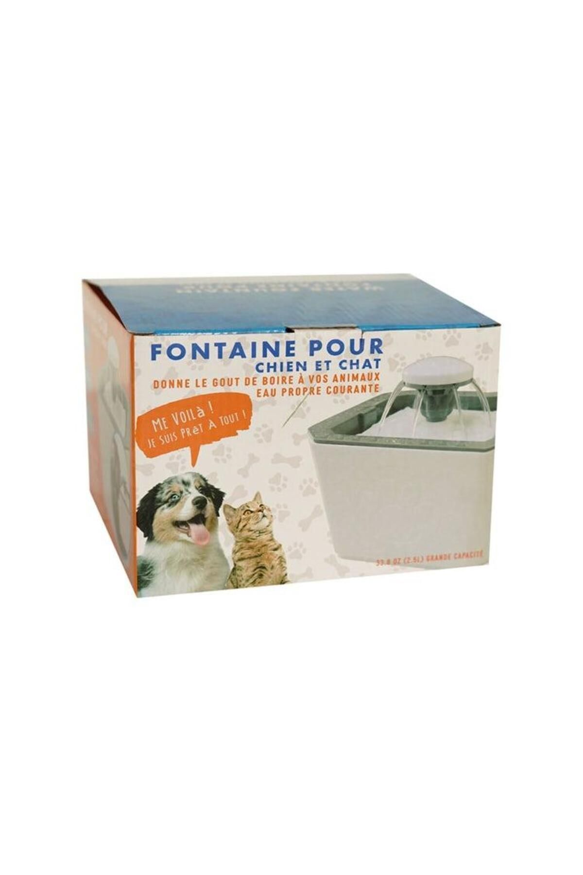 آبخوری فواره‌ای خودکار گربه و سگ گوبی‌پت GOBYPET مدل 002827، سفید و خاکستری