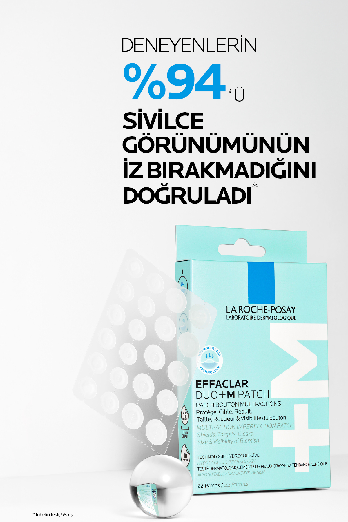 چسب جوش سرسیاه راه حل سریع ANTI ACNE La Roche Posay