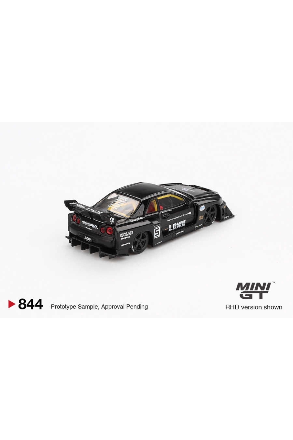 مدل خودرو 1 64 نیسان LB ER34 SUPER SILHOUETTE SKYLINE مشکی اورجینال mini gt