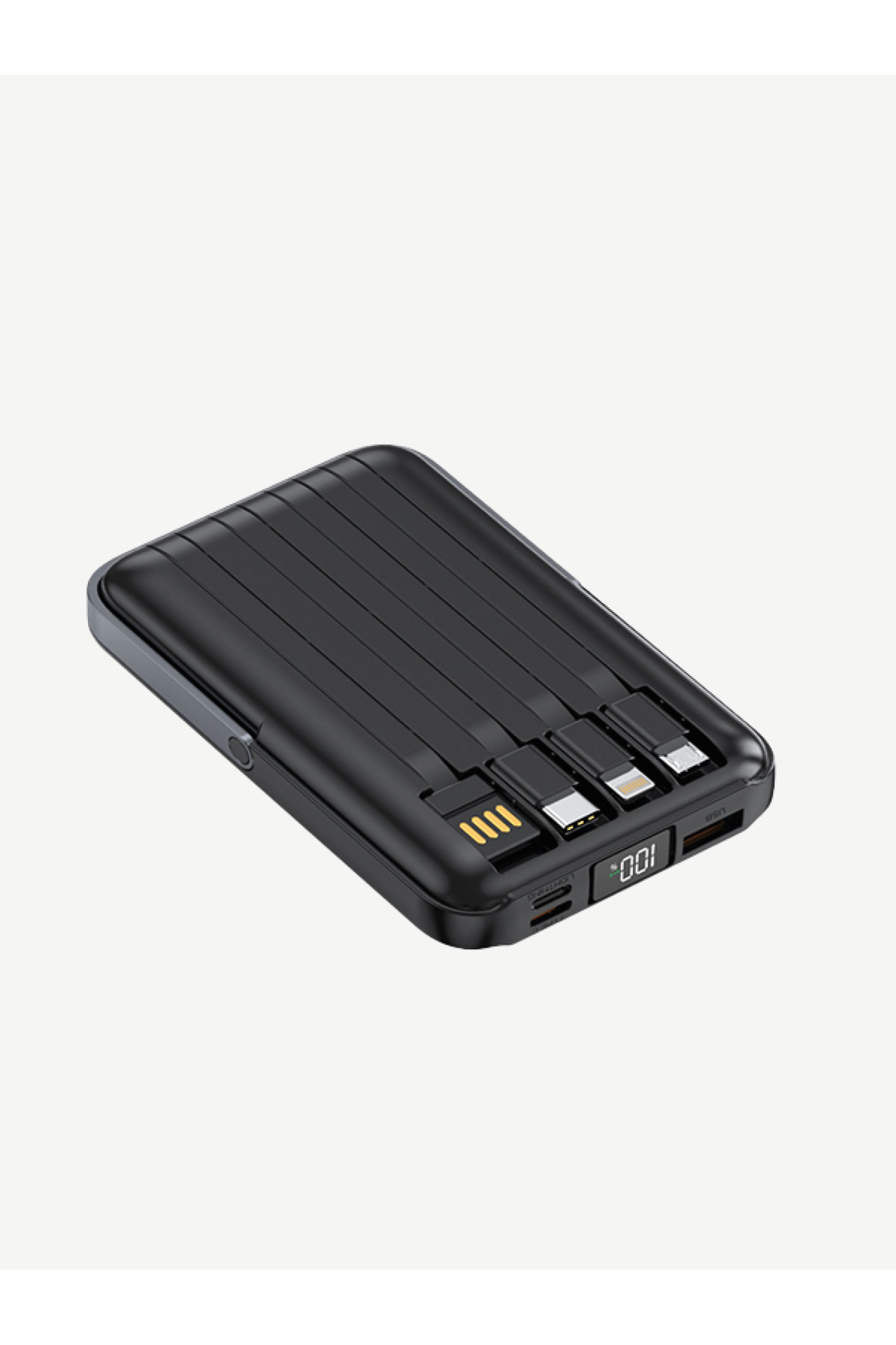 پاوربانک چند کابلی شارژ بی سیم 10000 میلی آمپر ساعتی نمایشگر مینی LED WF27 اورجینال Linktech