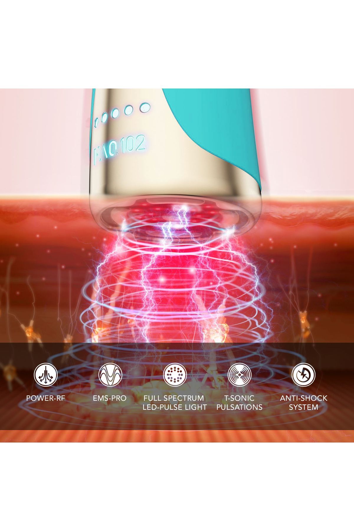 ماساژور صورت پرسش و پاسخ ™ 102 دستگاه ضد پیری بالینی پیشرفته توپاز اورجینال Foreo