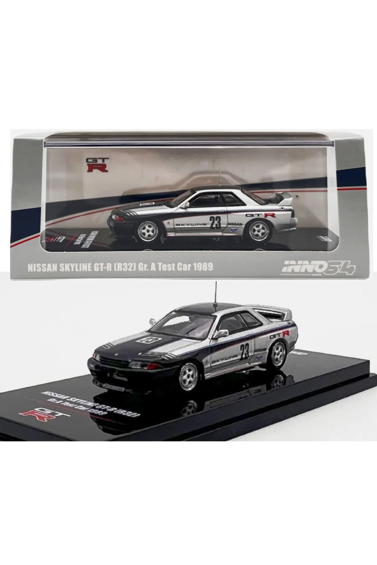 مدل خودرو INNO64 NISSAN SKYLINE GT R R32 GR.A تست ماشین 1989 اورجینال Inno