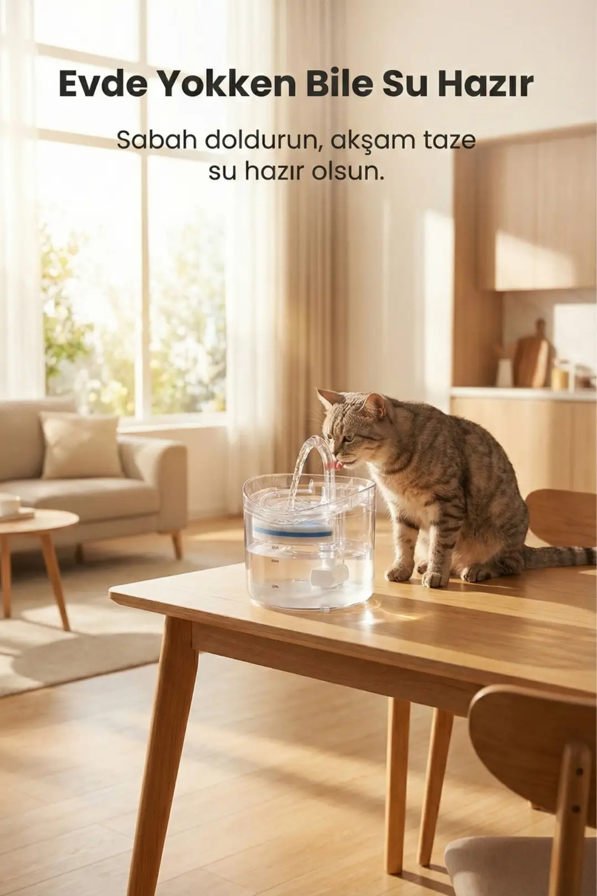 آبخوری فواره‌ای خودکار حیوانات خانگی وکسجن VEXGEN WF060، ظرفیت ۲ لیتر، پمپ کم‌صدا