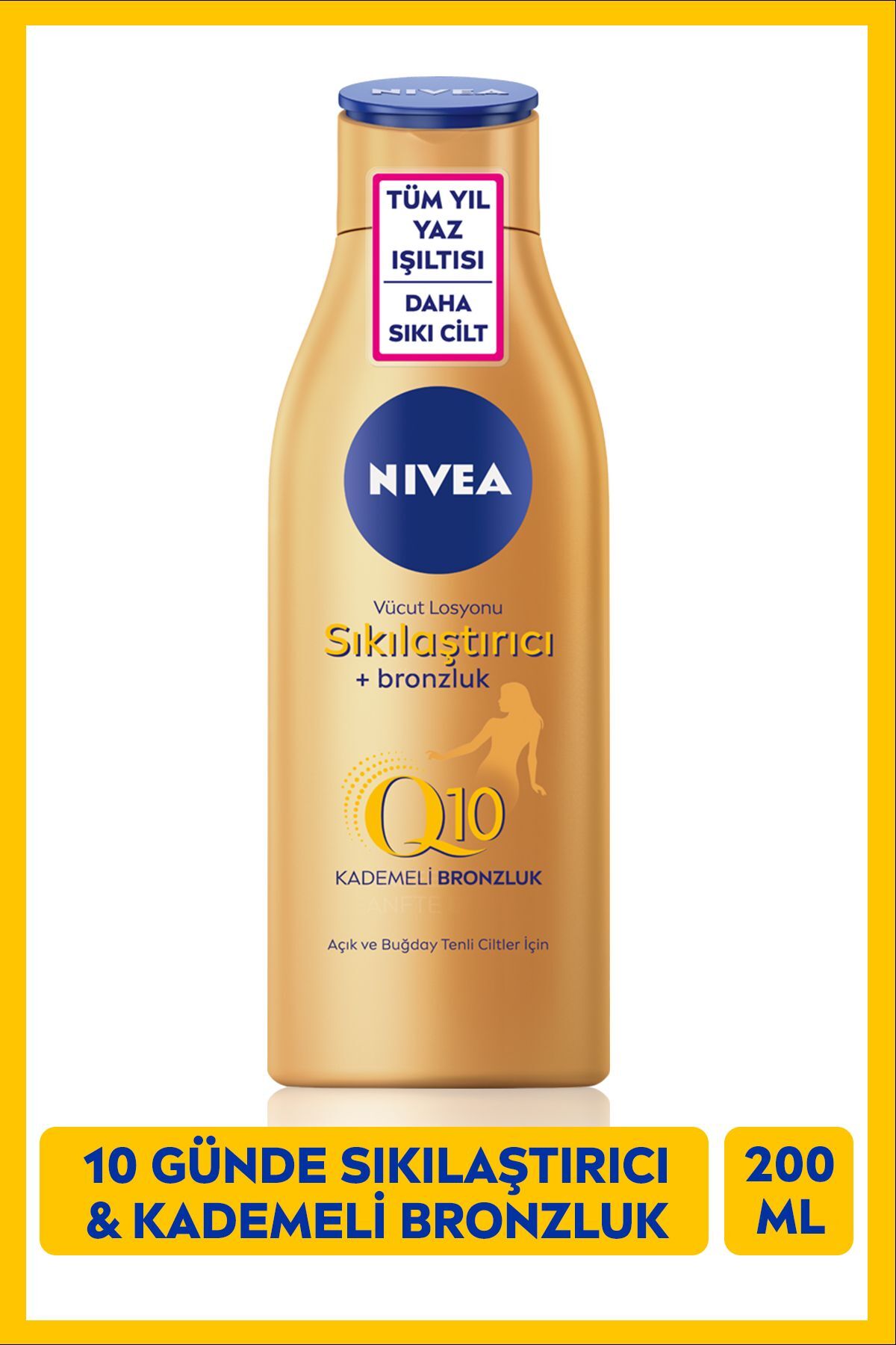 NIVEA لوسیون برنزه‌کننده و تنگ کننده پوست با کوئنزیم Q10 200 میلی لیتر