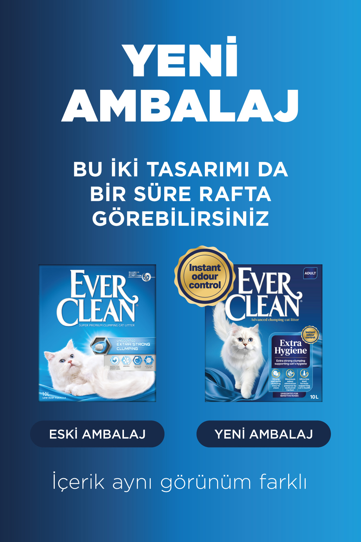 خاک گربه بنتونیتی بدون رایحه اور کلین Ever Clean Extra Hygiene، ۱۰ لیتر