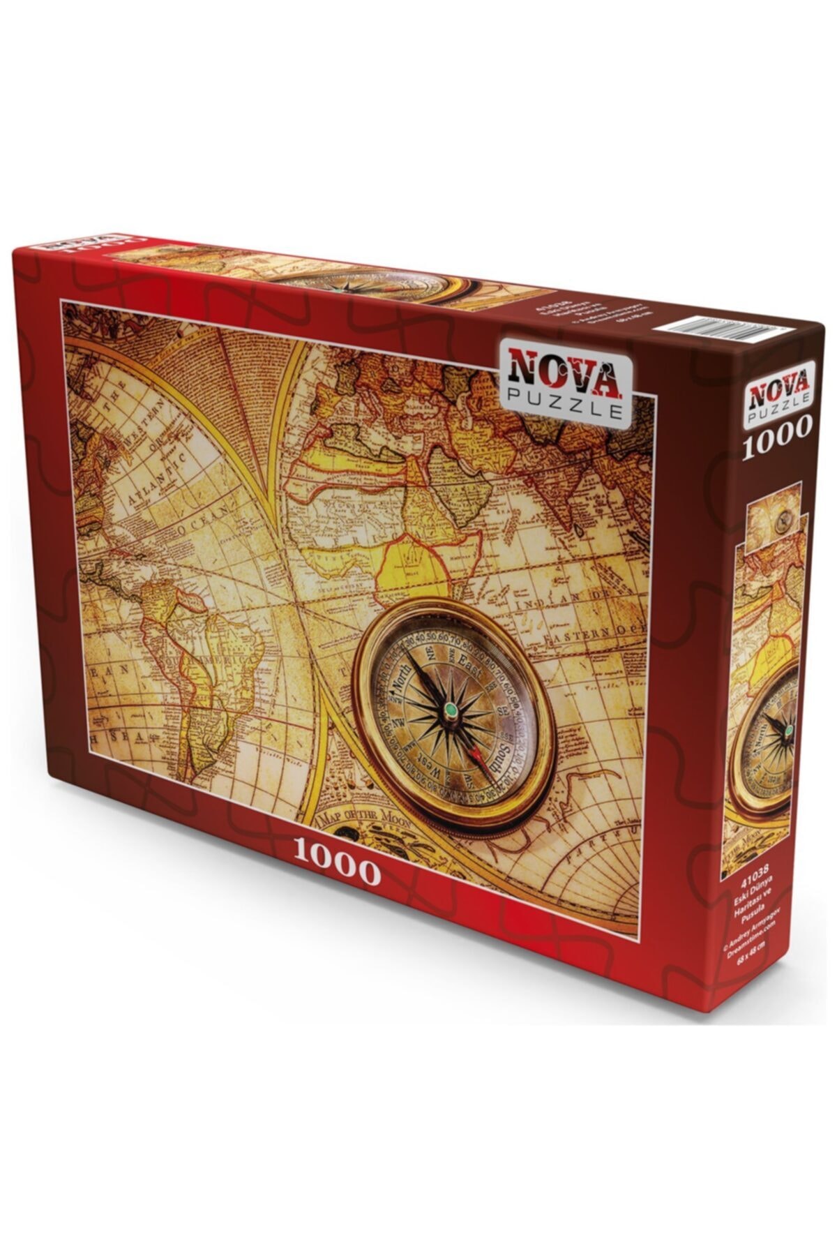 پازل NOVA 1000 قطعه نقشه قدیمی جهان و قطب نما نوا اورجینال Nova Puzzle