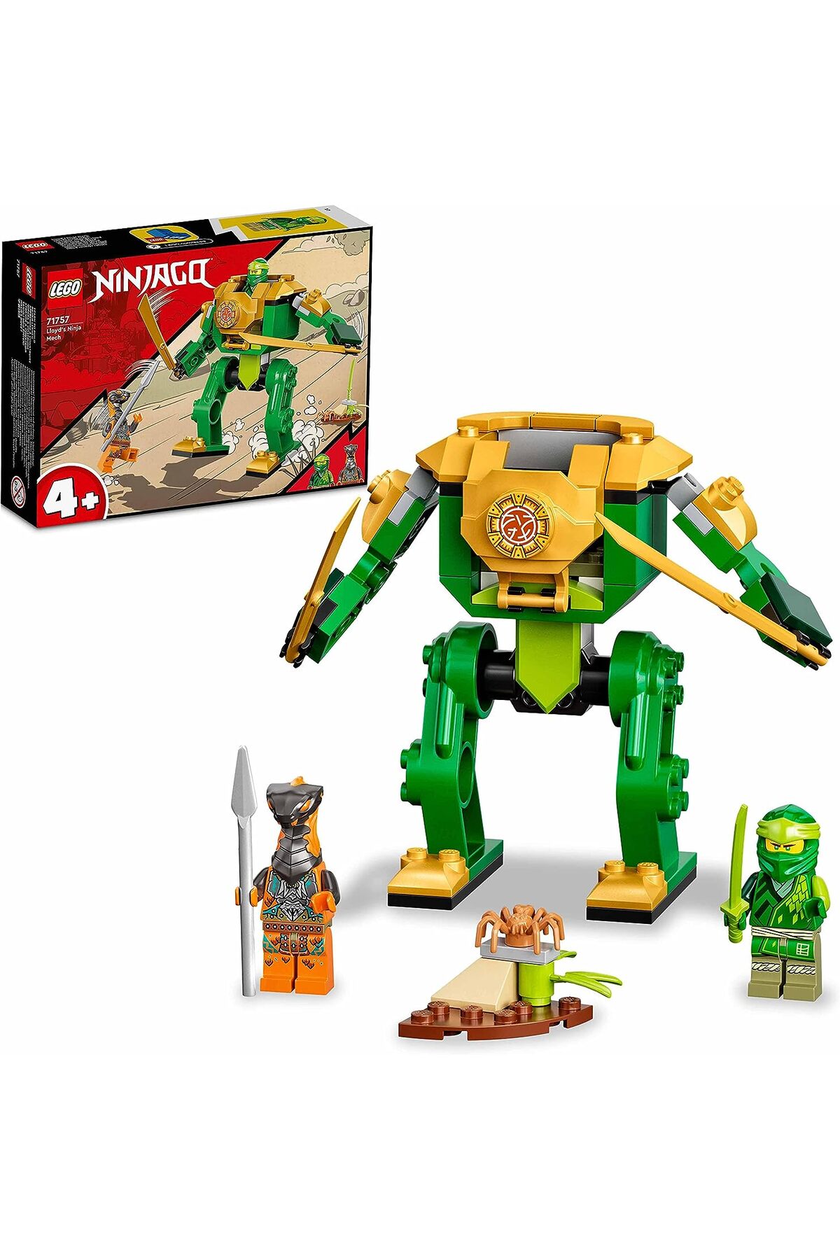 LEGO لگو مجموعه ساخت و ساز ربات نینجا لویدز 71757 با نینجا برای سنین 4 سال به بالا (57 عدد)