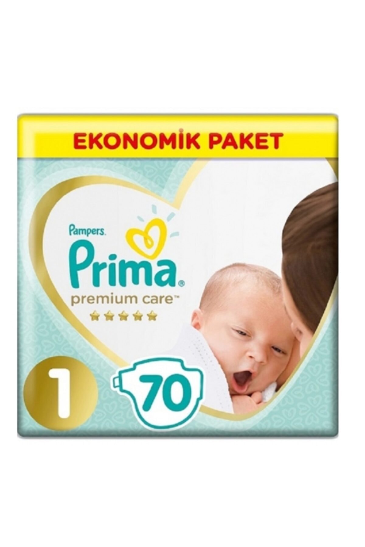 پوشک بچه پکیج فرصت مراقبت ویژه نوزاد سایز: 1 70 عدد اورجینال Prima