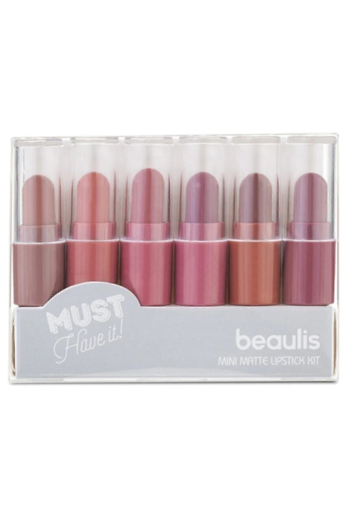 پک رژ لب مات 6 تایی سایز مینی  بیولیس Beaulis