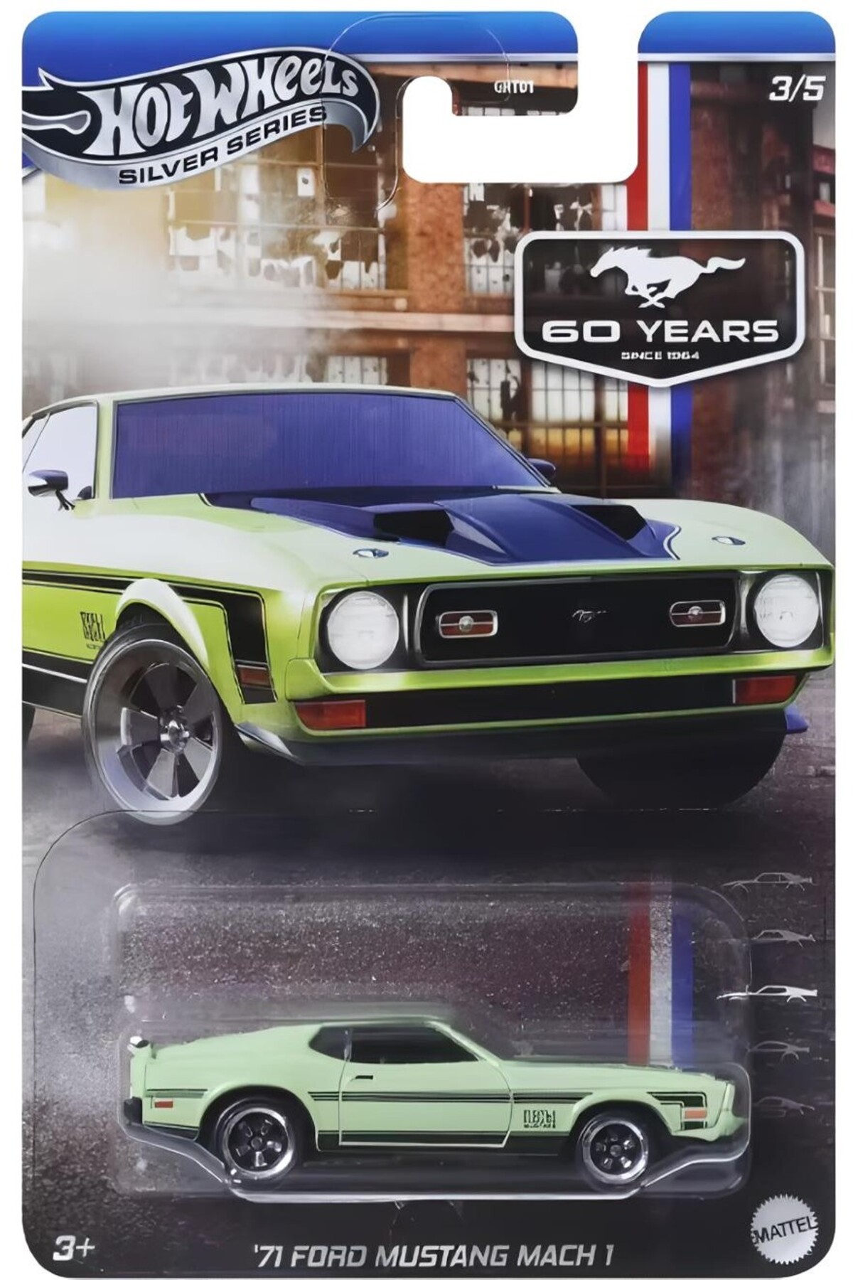 ماشین اسباب بازی فورد موستانگ ماخ 1 سری نقره ای '71 HOT WHEELS