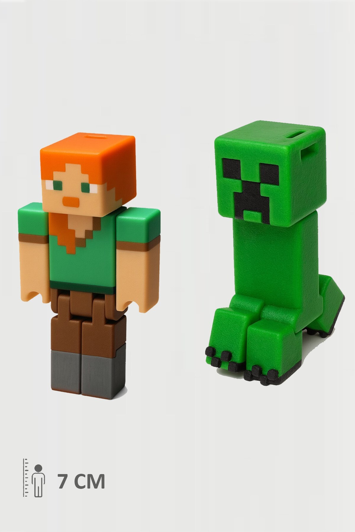 اسباب بازی های فیگور دیگر MINECRAFT ALEX AND CREEPER SET MOVABLE JOINTED FIGUR FigürDizayn