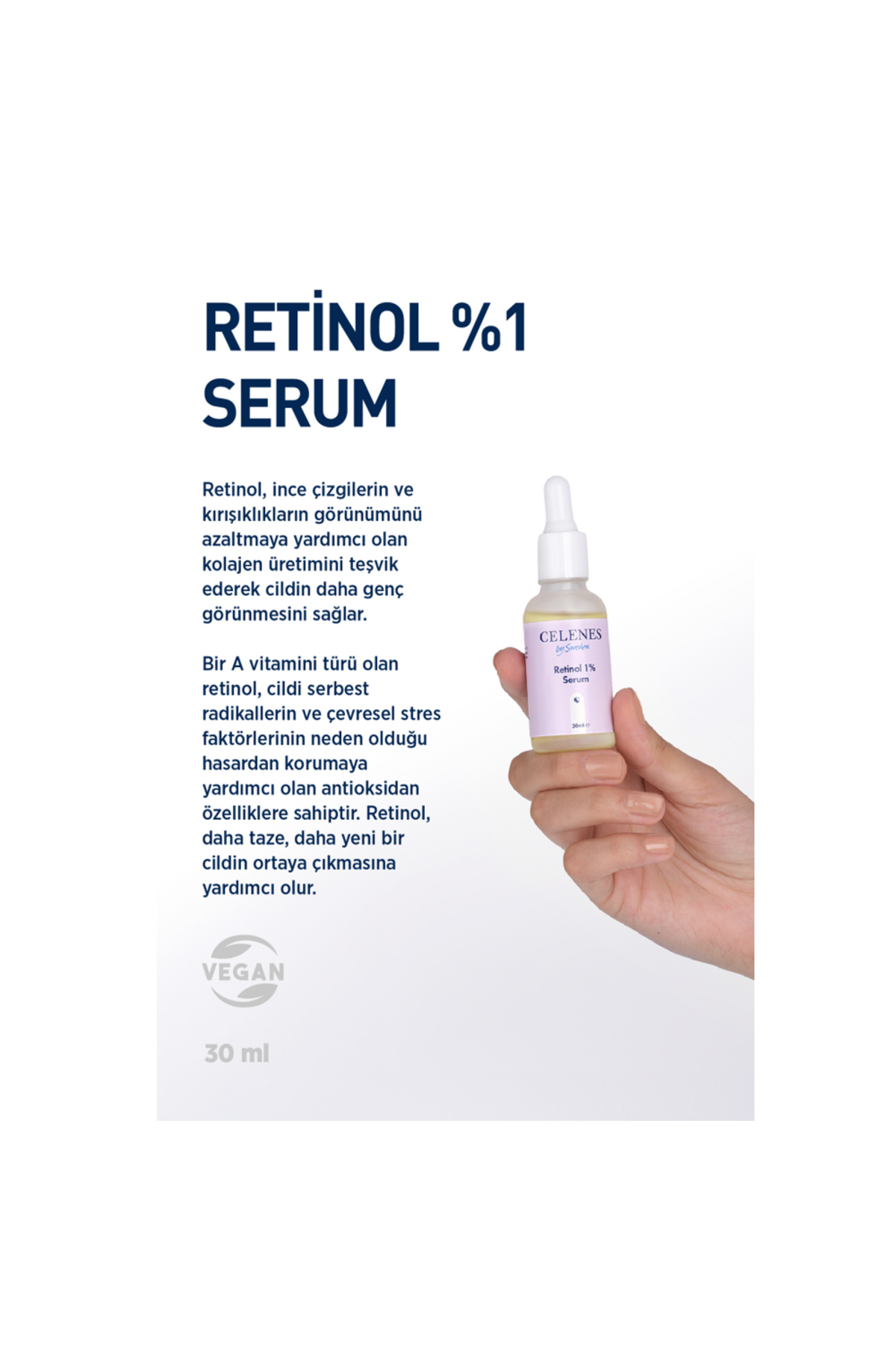 سرم پوست ضد لینک رناول RETINOL SKIN CARE 30 میل Celenes by Sweden