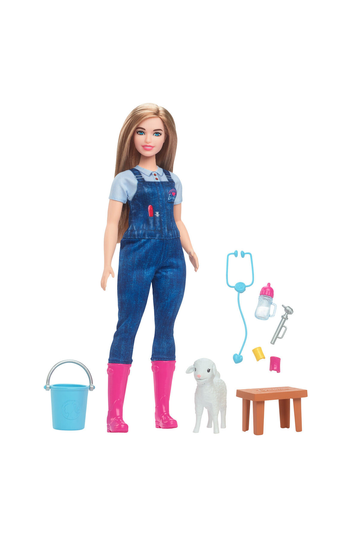 عروسک های اسباب بازی و لوازم جانبی BARBIE® FARM VET مجموعه شغلی 65 سالگی دامپزشک 10 HRG42 Mattel