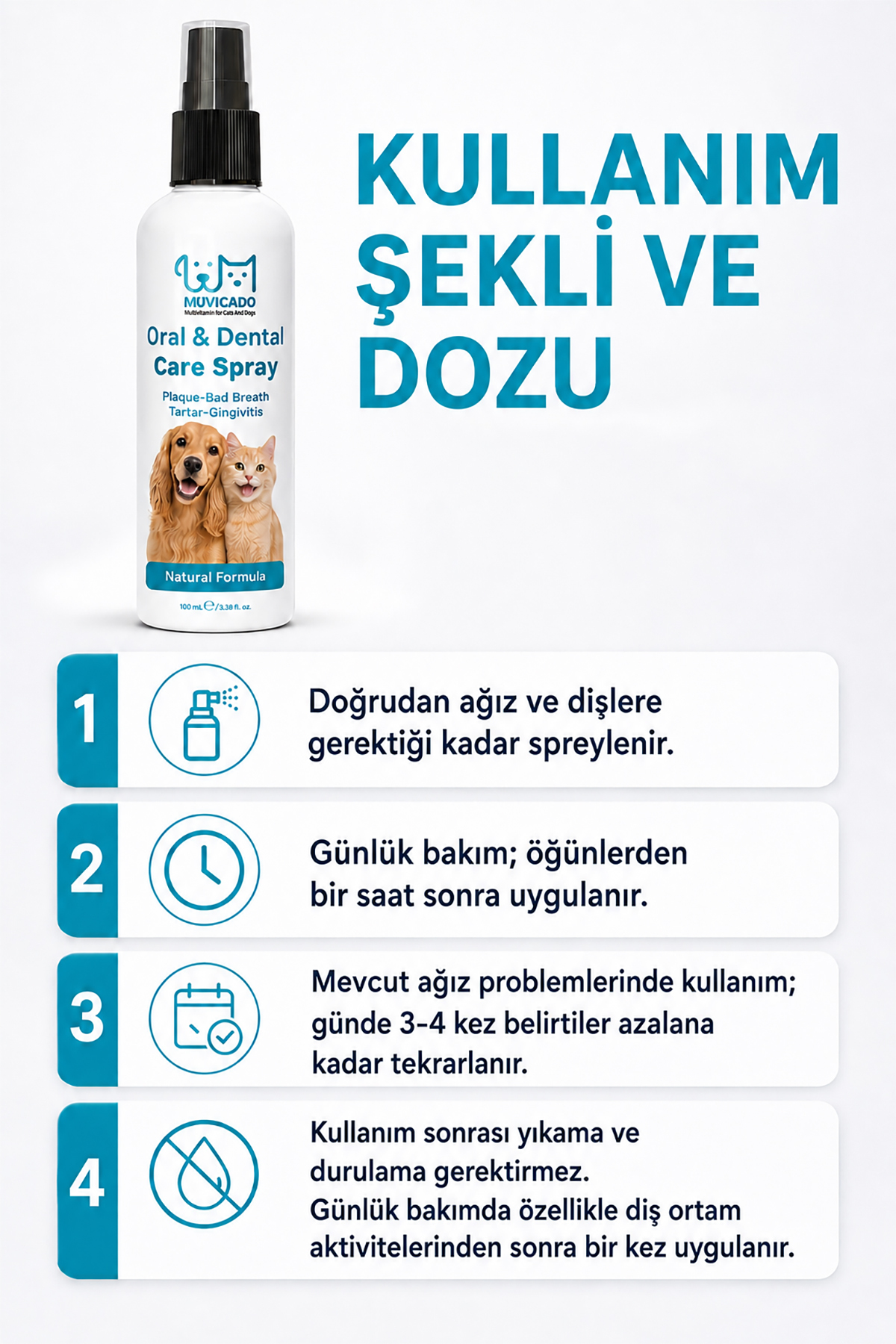 اسپری مراقبت دهان و دندان سگ موویکادو Muvicado