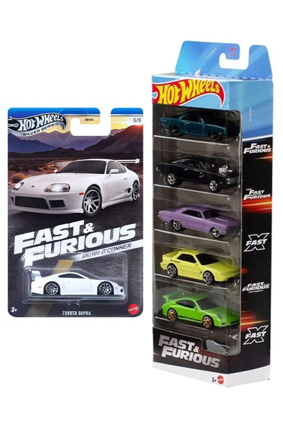 ماشین اسباب بازی مجموعه 6 تکه خودرو با مضمون سریع و خشمگین 2025 از ترکیه HOT WHEELS