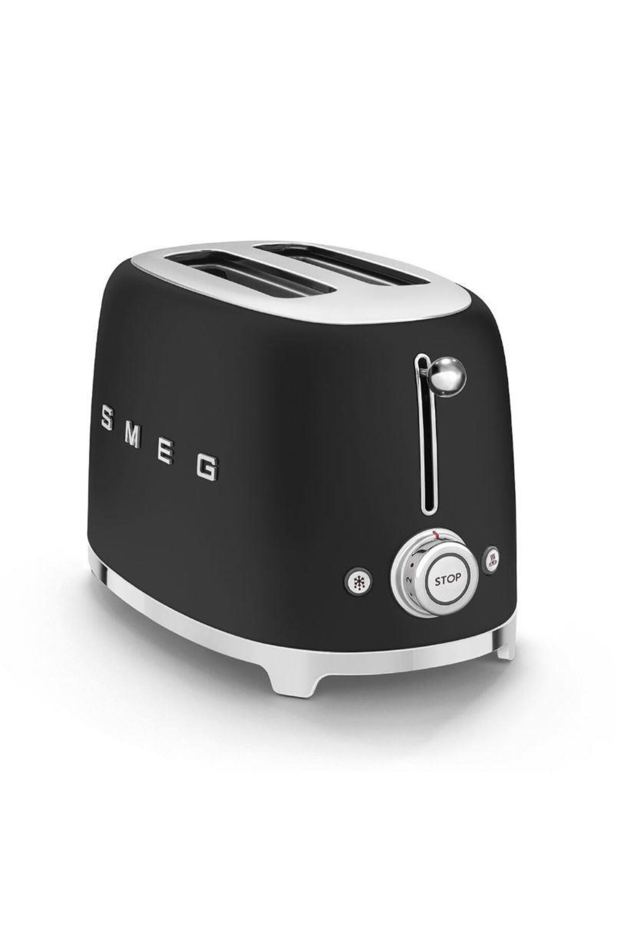 توستر رترو مشکی مات TSF01BLMEU اورجینال Smeg