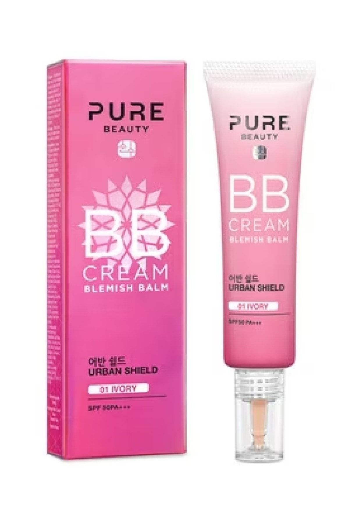 کرم صورت BB ضد لکه SPF 50 01 عاج 30ML VOLUME140302 PURE BEAUTY