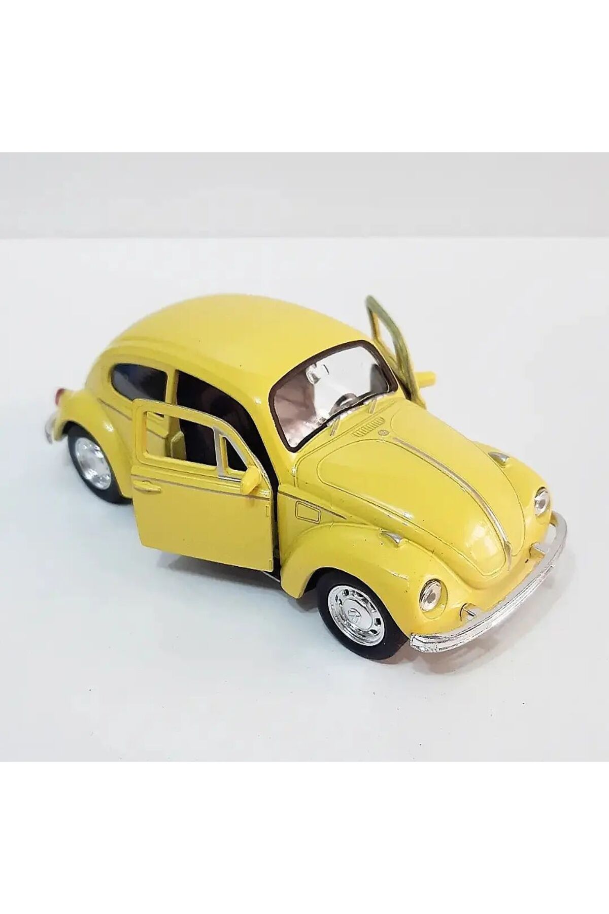 مدل خودرو 1.36 SCALE WELLY BRAND دارای مجوز VOLKSWAGEN BEETLE YELLOW COLOR VOSVOS 12CM METAL CAR اورجینال WELLY