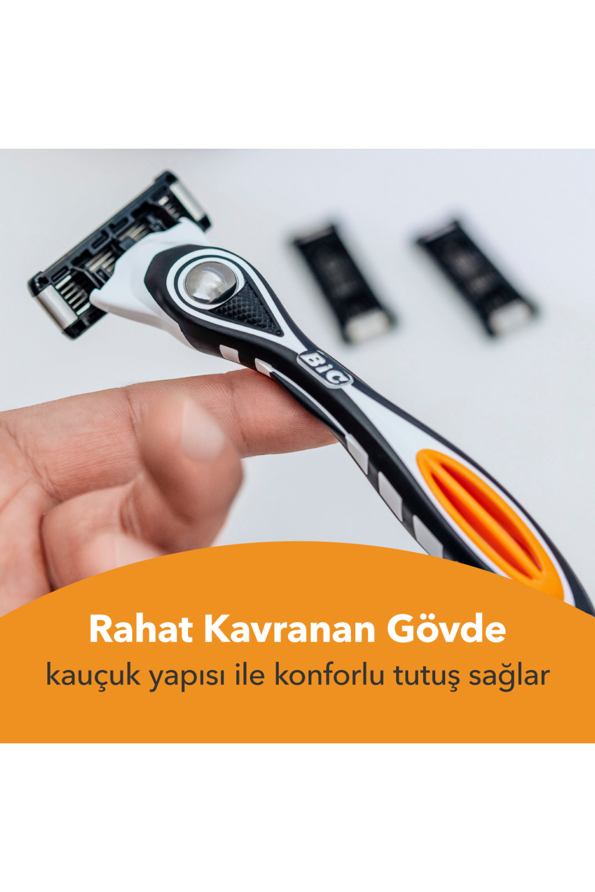 تیغ اصلاح مردانه FLEX 5 HYBRID SHAVE KNIFE 1 SAP 2 عنوان چاقو Bic