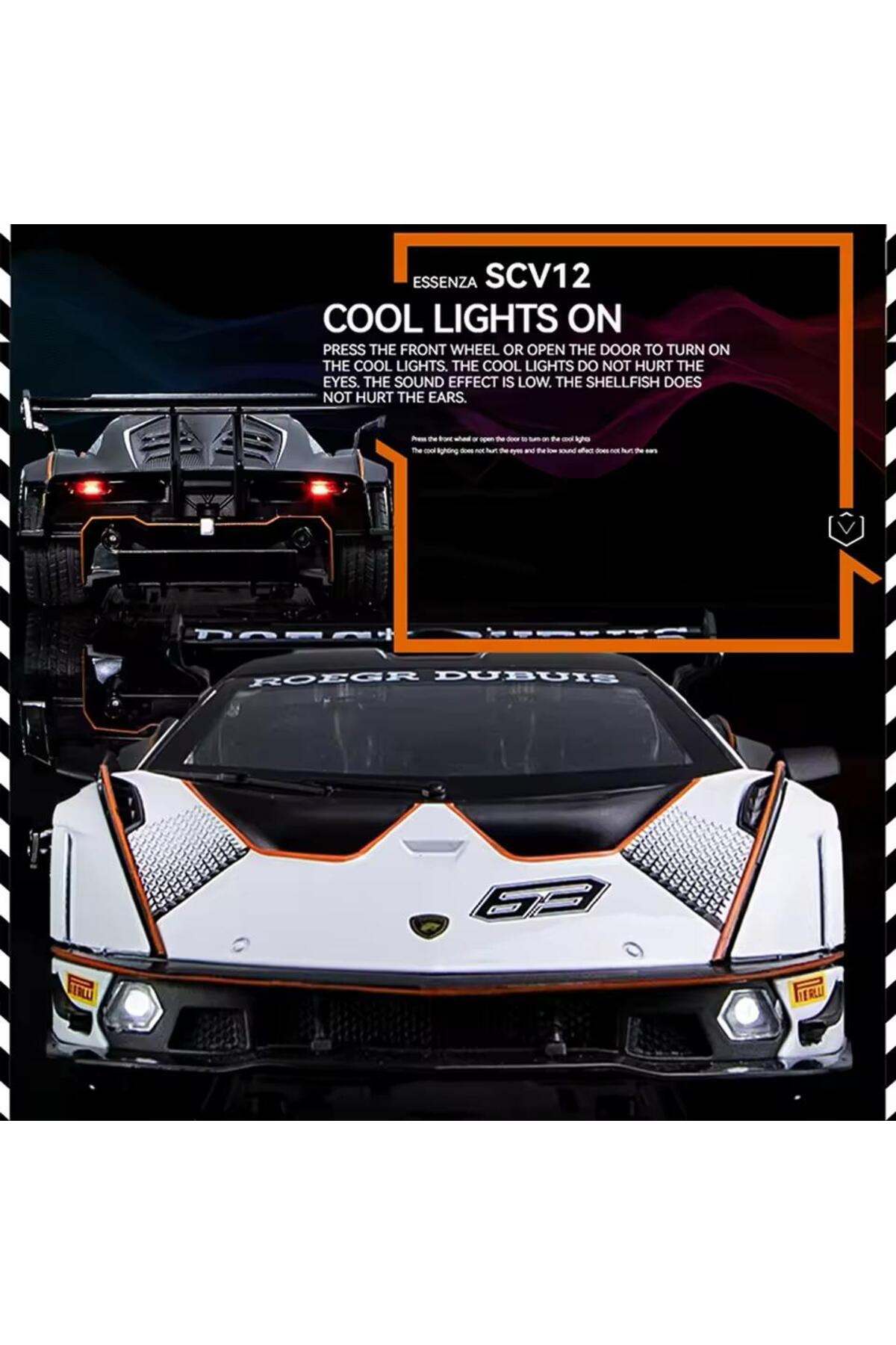 مدل خودرو 1:24 SCALE LAMBORGHINI ESSENZA SCV12 DIECAST MODEL CAR BLUE اورجینال scntoys