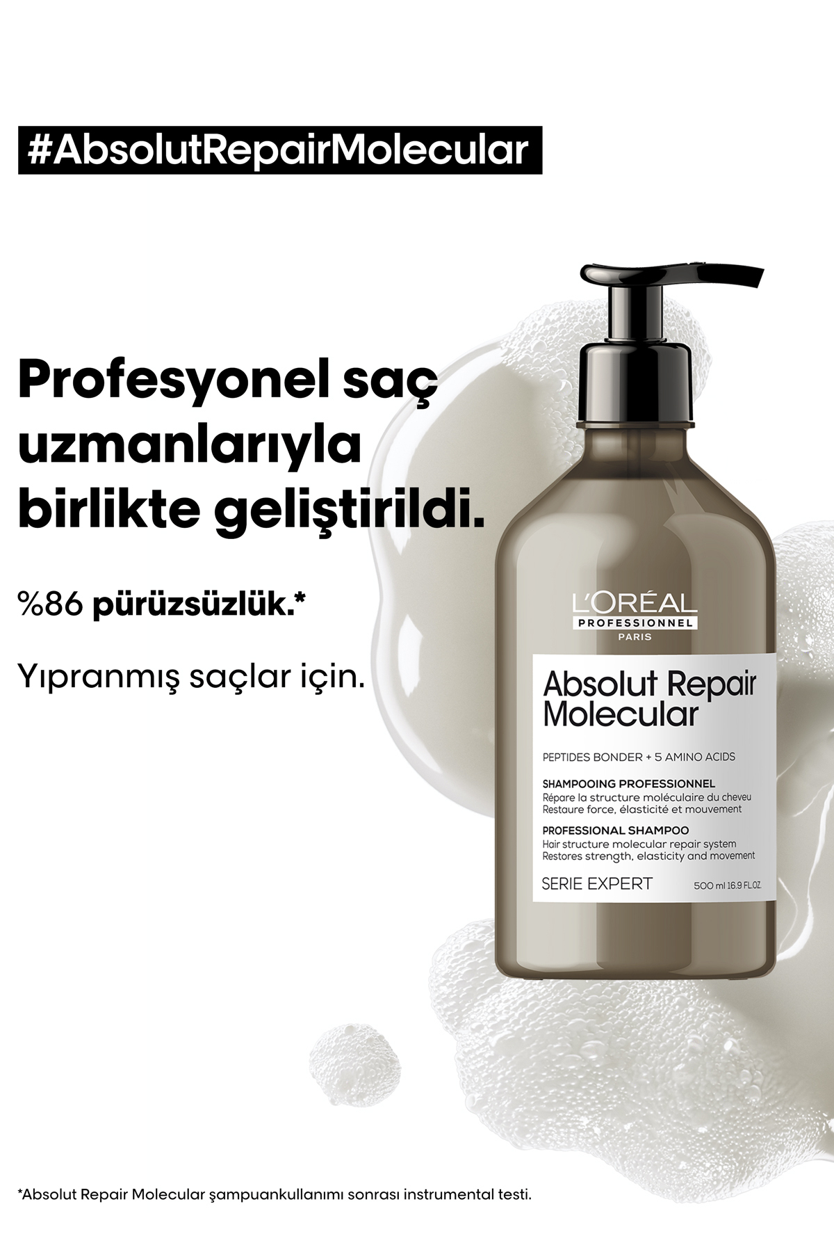 L'oreal Professionnel شامپو تصحیح کننده مولکولی موهای خشک و آسیب دیده 500 میلی لیتر