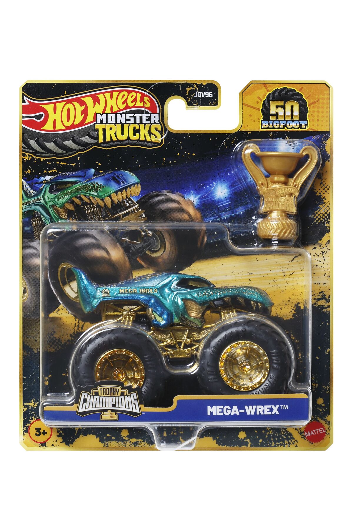 ماشین اسباب بازی ® کامیون های هیولا BIGFOOT TROPHY CHAMPIONS SINGLE CARS | JDV96 هات ویلز اورجینال HOT WHEELS