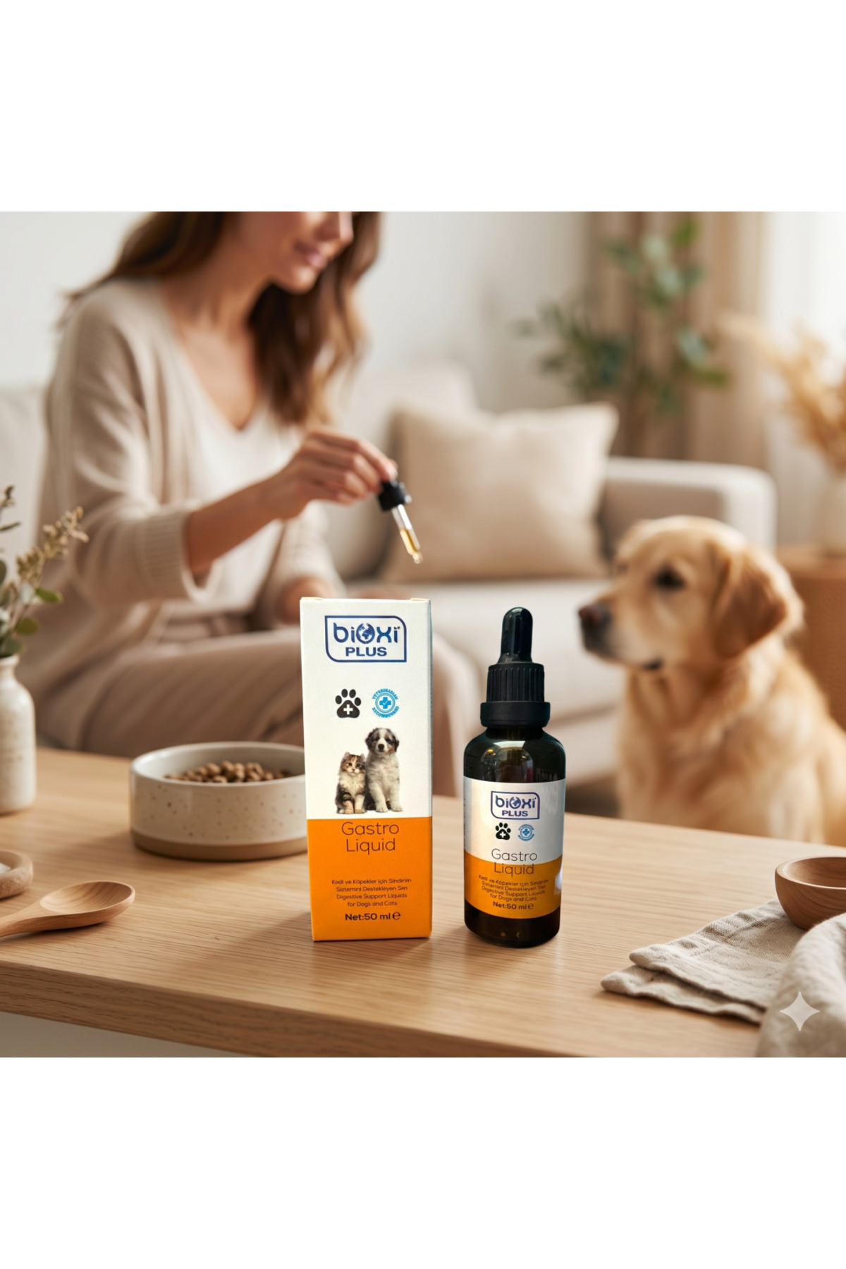 مکمل مایع پشتیبان گوارش گربه و سگ بایوکسی Bioxi GastroLiquid، ۵۰ میلی‌لیتر