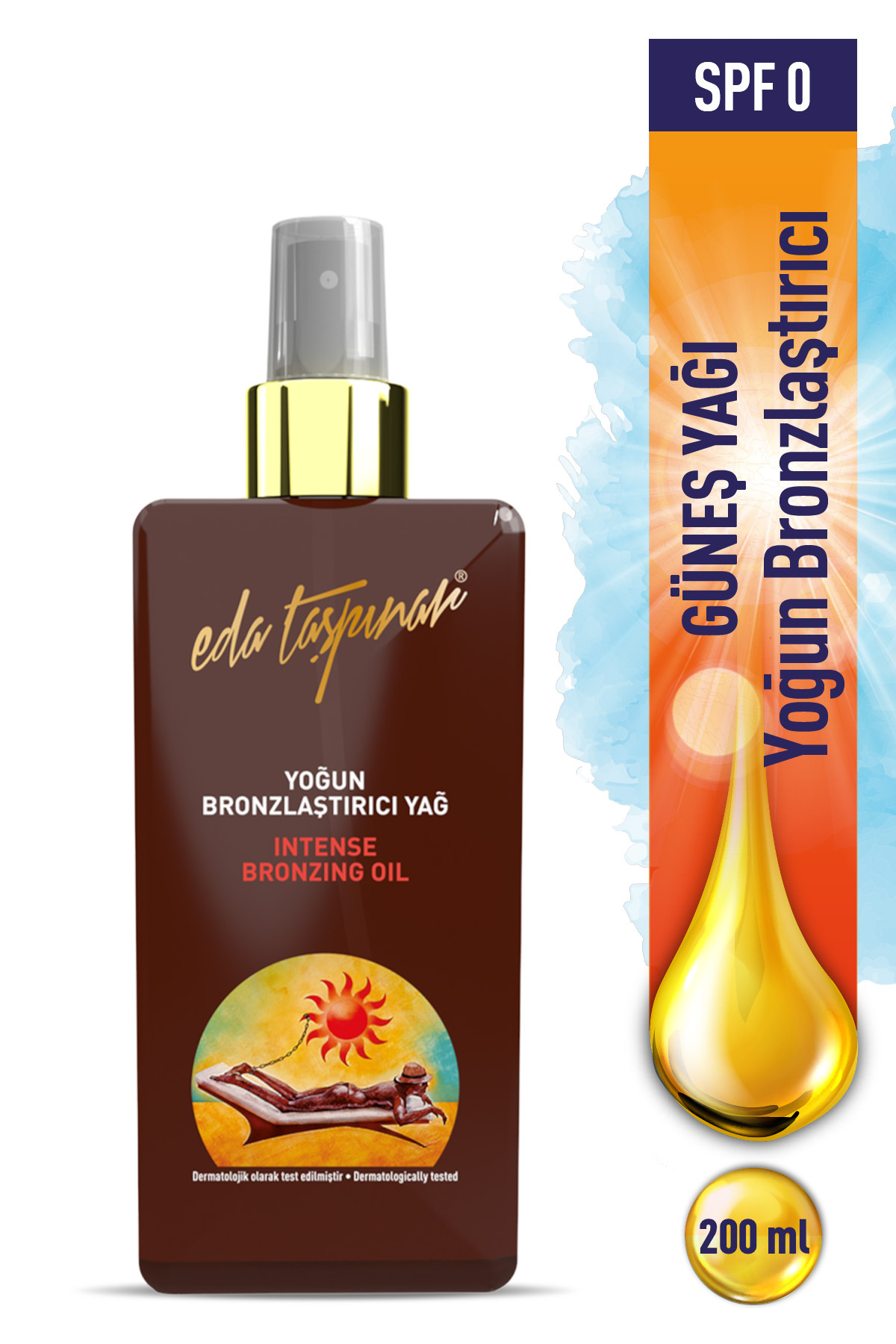برنزه کننده پوشش اسپری روغن فشرده 200 میلی لیتری Eda Taşpınar
