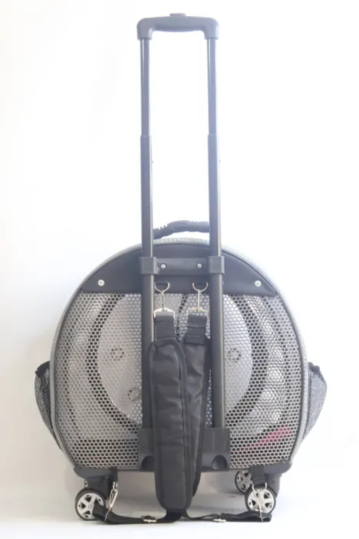 کیف حمل گربه و سگ میگنو Migno سری Diamond Model Jumbo مدل DJM001، چرخ‌دار، طوسی