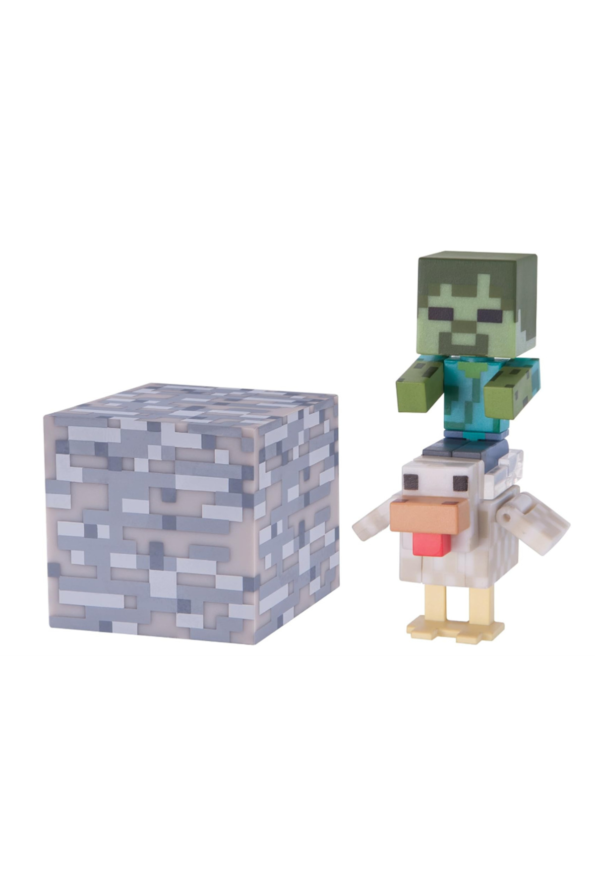 اسباب بازی های فیگور شخصیت اکشن 3 اینچی CHICKEN JOCKEY PACK SPECIAL EDITION 2016 YEARS Minecraft x Reserved