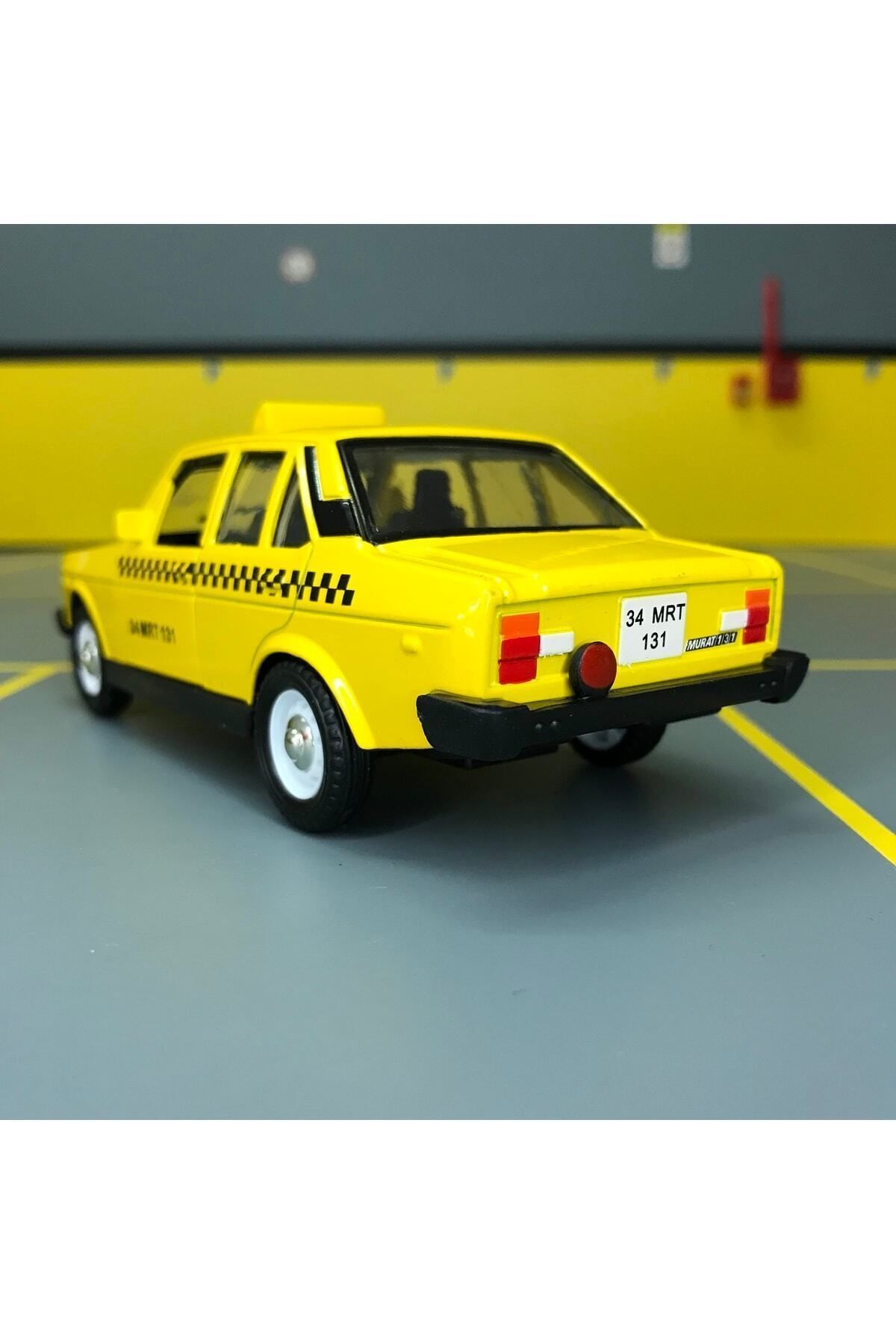 مدل خودرو MURAT 131 TAXI 1 36 SCALE C&amp;C MODEL GARAGE PULL DROP DIECAST METAL TOY CAR اورجینال Birlik Oyuncak
