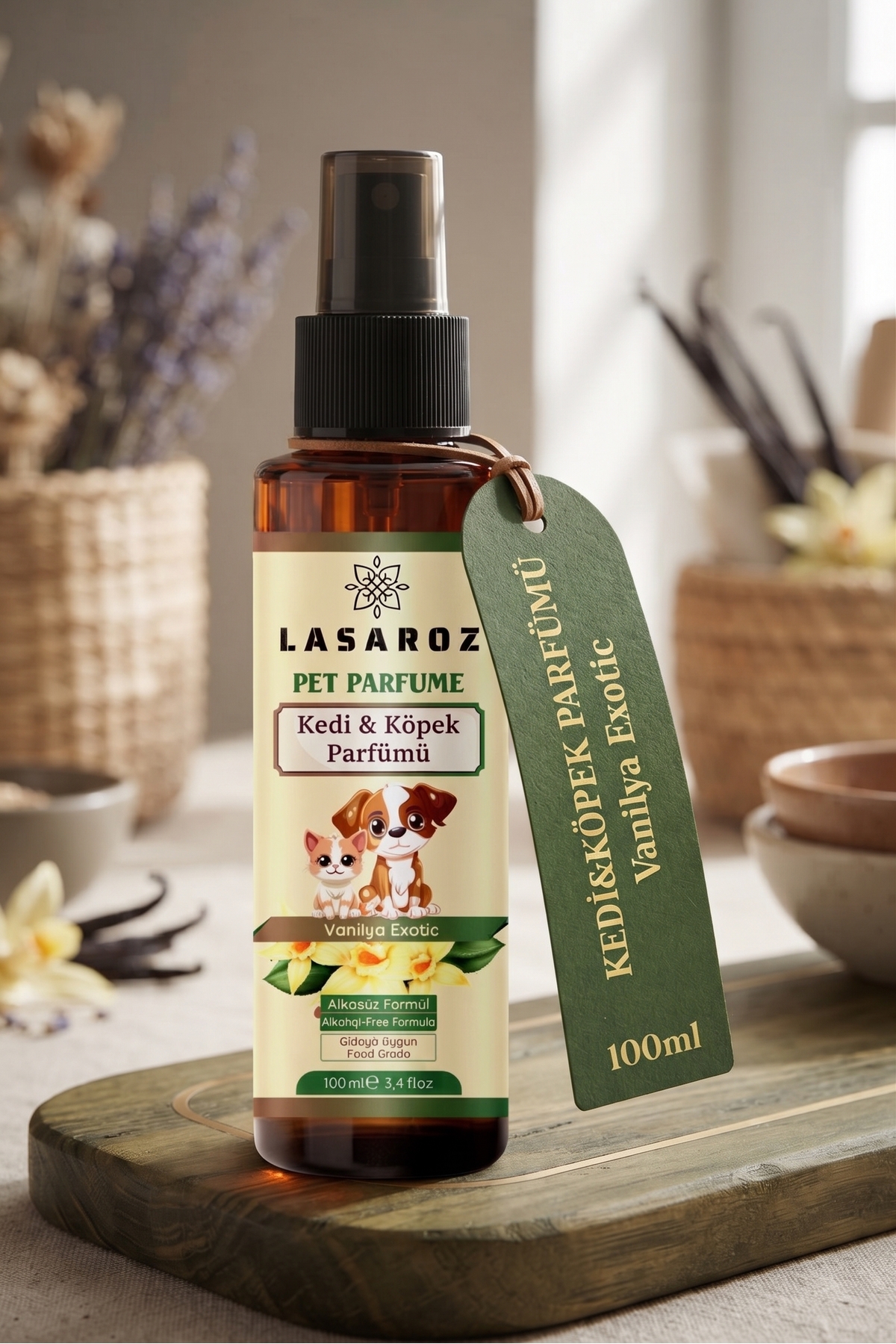 عطر و اسپری سگ و گربه لازاروز Lasaroz، وانیل اگزوتیک، ۲×۱۰۰ میلی‌لیتر