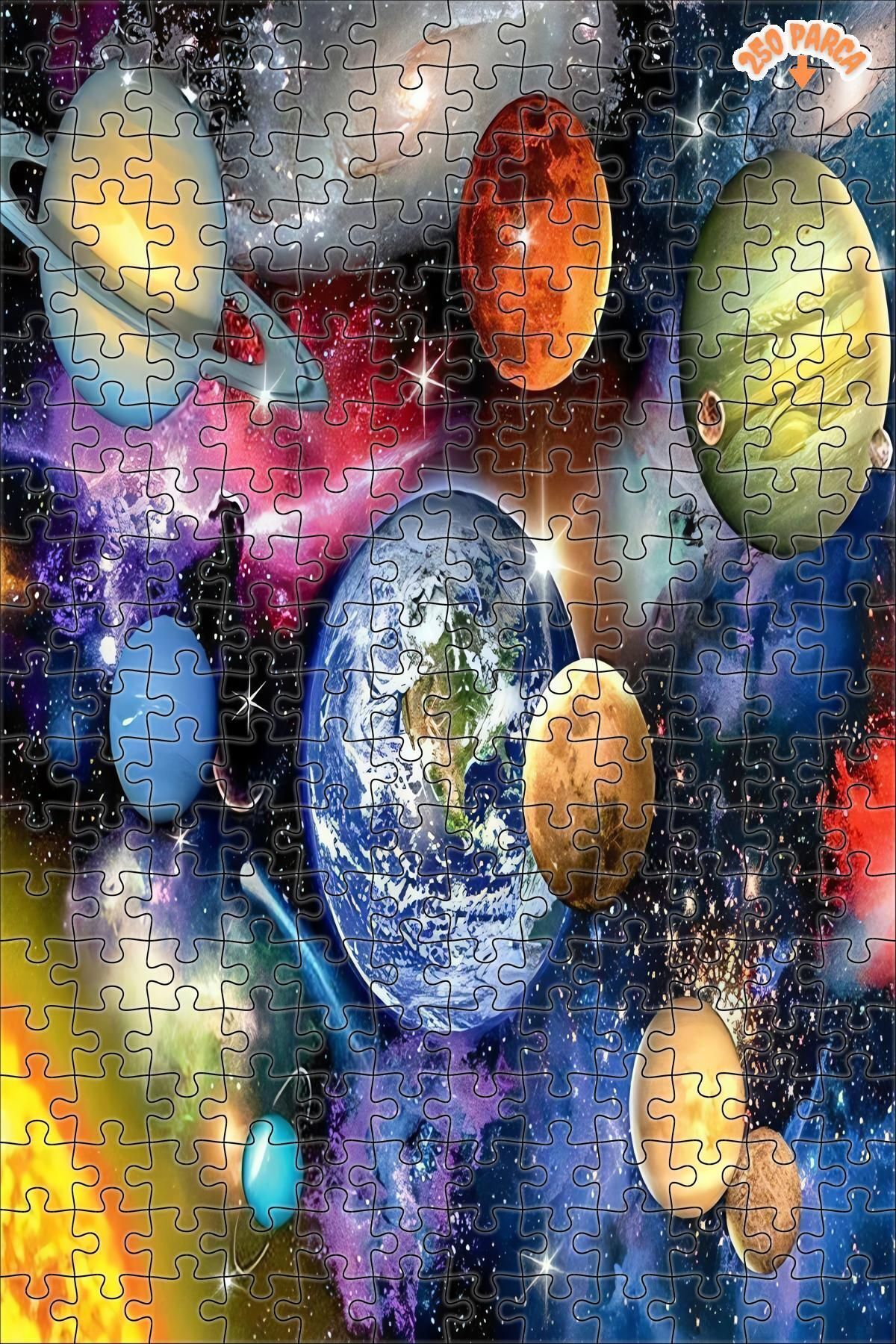 پازل چوبی 250 تکه 30×30 تزئینی GALAXY SPACE PLANET Teona Ahşap