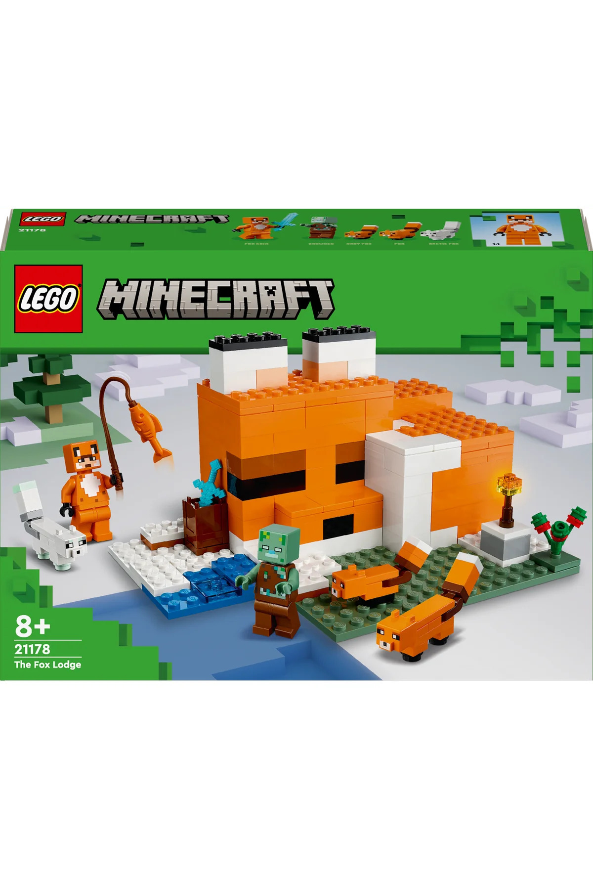 LEGO مجموعه ساخت لگو ماینکرافت لانه روباه ۲۱۱۷۸ (۱۹۳ قطعه)