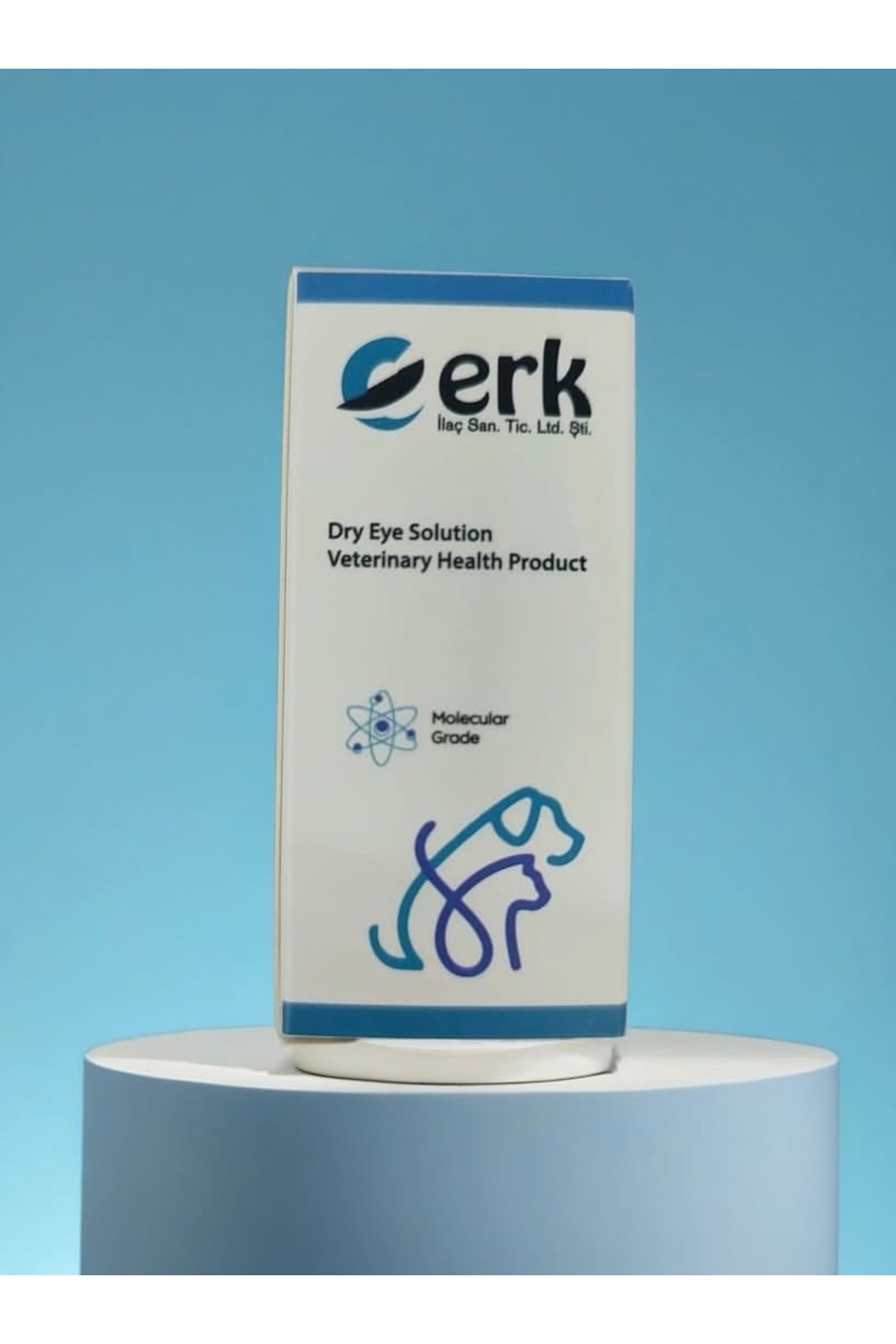 قطره چشمی خشکی چشم اِرک ERK، ۱۰ میلی‌لیتر، مدل Erk008، برای گربه و سگ