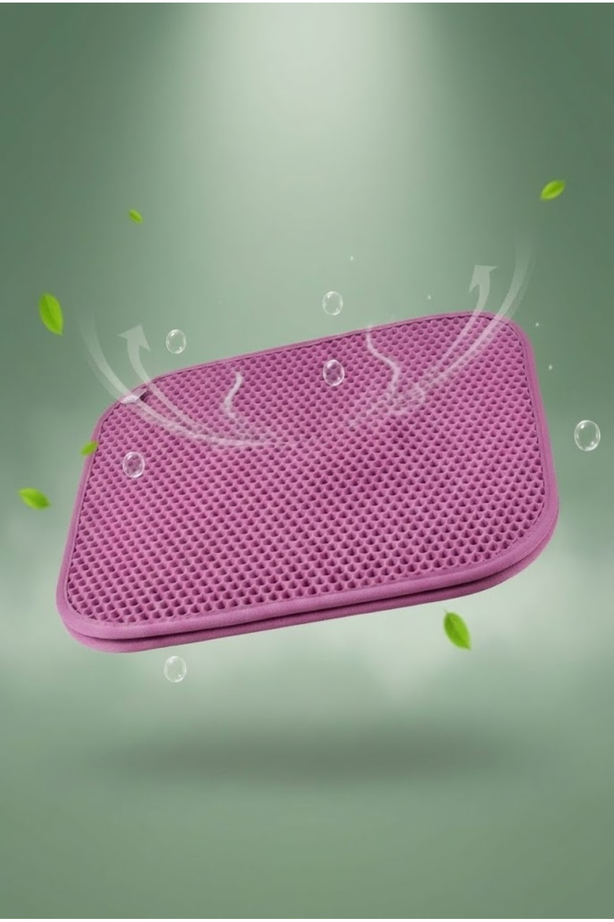 زیرانداز جمع‌آوری خاک جلوی توالت گربه پوگالو Pugalo، سری CleanPaw Premium، دولایه و صورتی