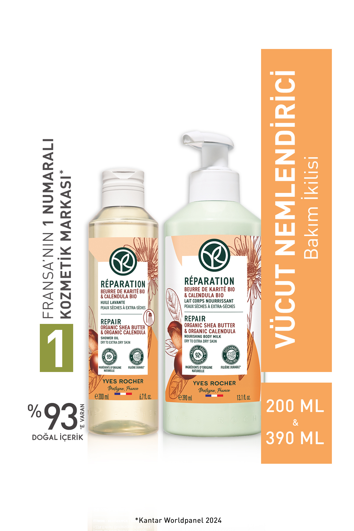 ست مراقبت پوست از مرطوب کننده بدن DUO 99916878 Yves Rocher