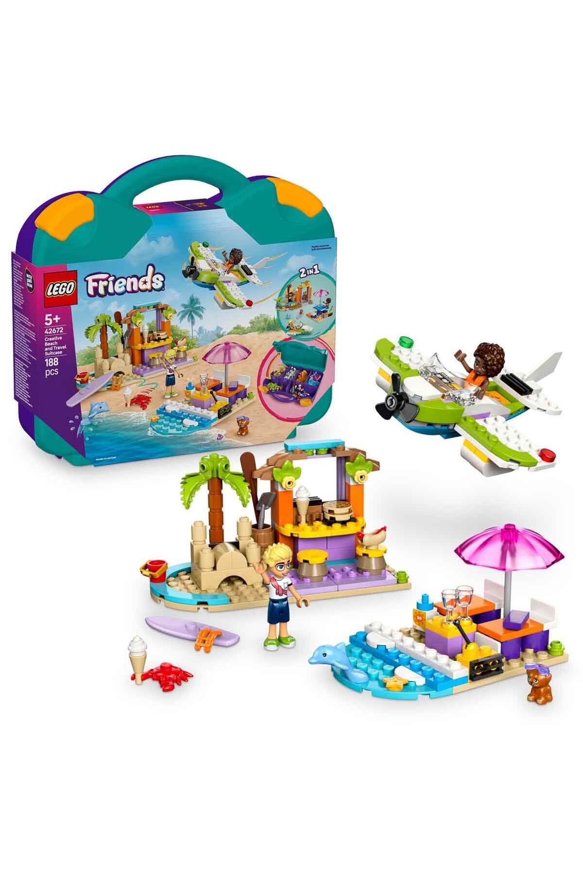 لگو و اسباب بازی های ساخت محور FRIENDS CREATIVE BEACH AND TRAVEL SUITCASE 42672 عروسک کوچک برای کودکان 5 سال به بالا � اورجینال LEGO