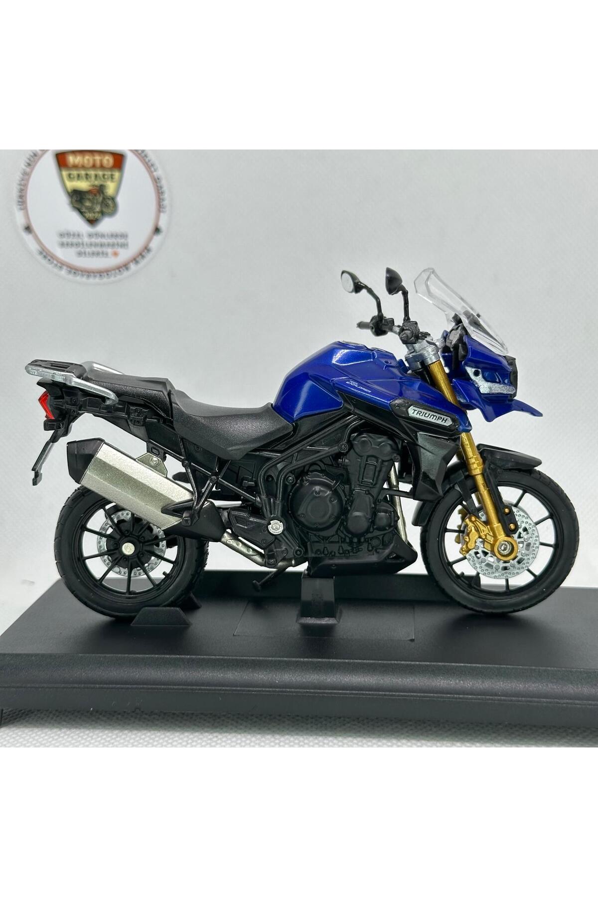مدل خودرو TRIUMPH EXPLORER 1:18 SCALE DIECAST MODEL MOTORCYCLE – دارای مجوز اسباب بازی و مجسمه فلزی اورجینال MotoGarage