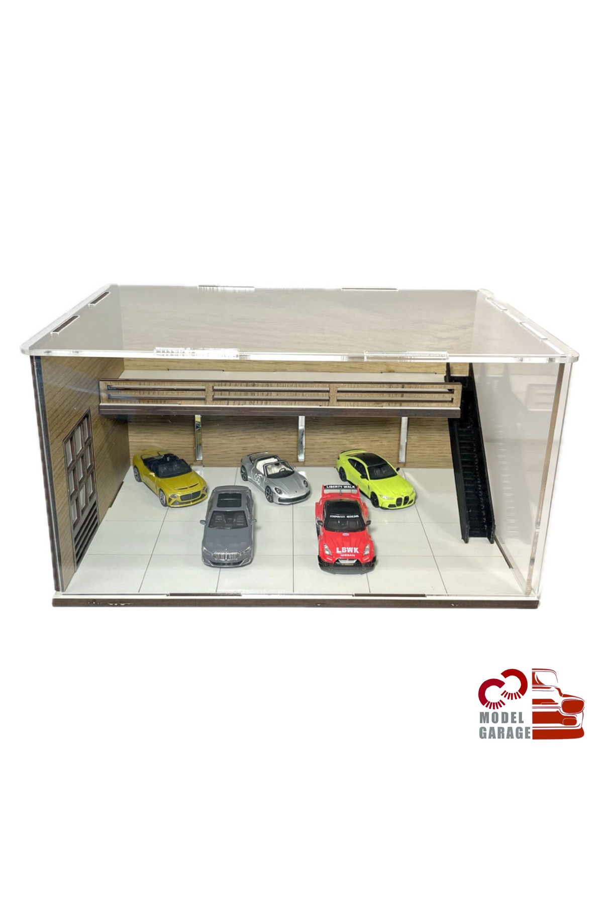 مدل خودرو 1 64 SCALE VEHICLE PARKING LOT DIORAMA DIECAST DISPLAY STAND RACK CAR GARAGE اورجینال ÜRETİM