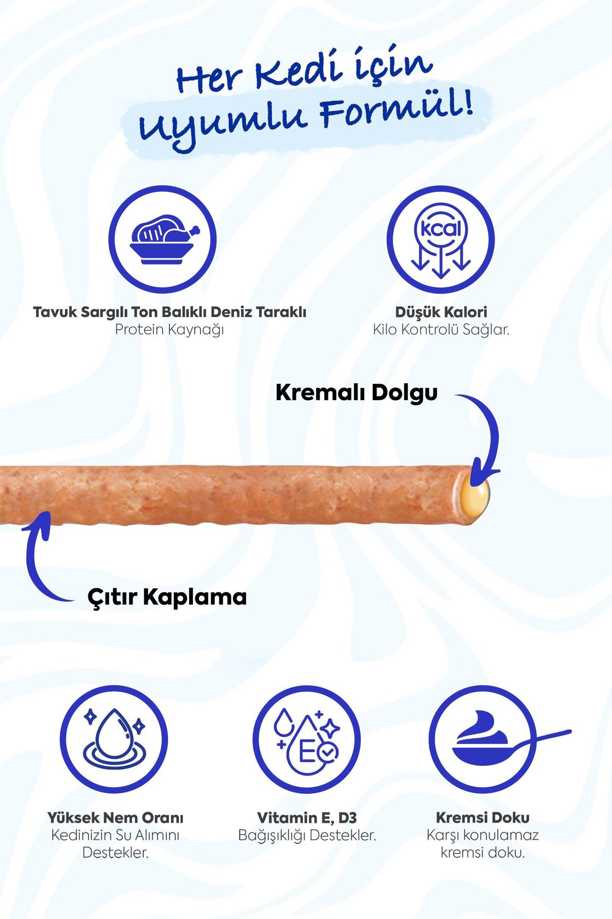 تشویقی گربه اینابا Inaba Ciao Churu Rolls Sticks با گوش‌ماهی، روکش مرغ و ماهی تن، ۴ × ۱۰ گرم