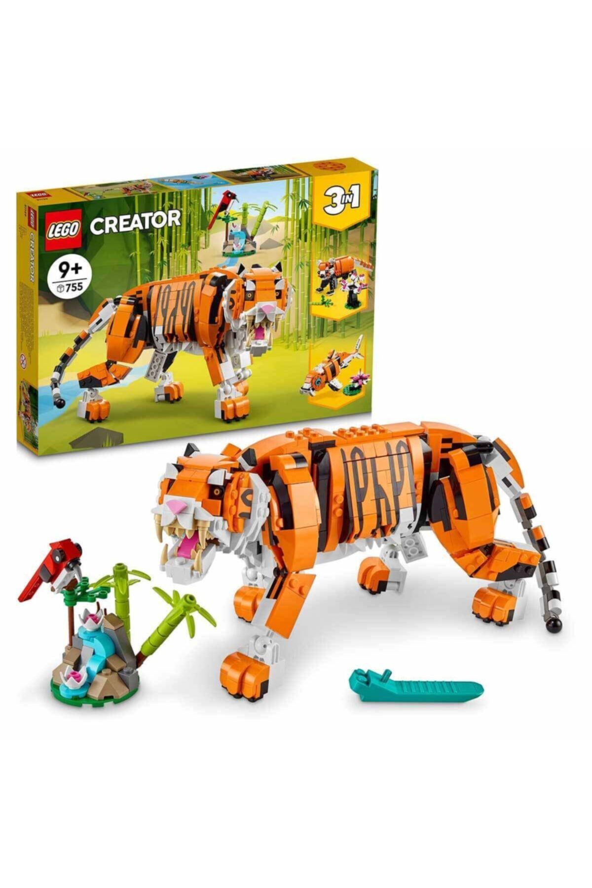 لگو و اسباب بازی های ساخت محور CREATOR 3 IN 1 MAGNIFICENT TIGER 31129 اورجینال LEGO