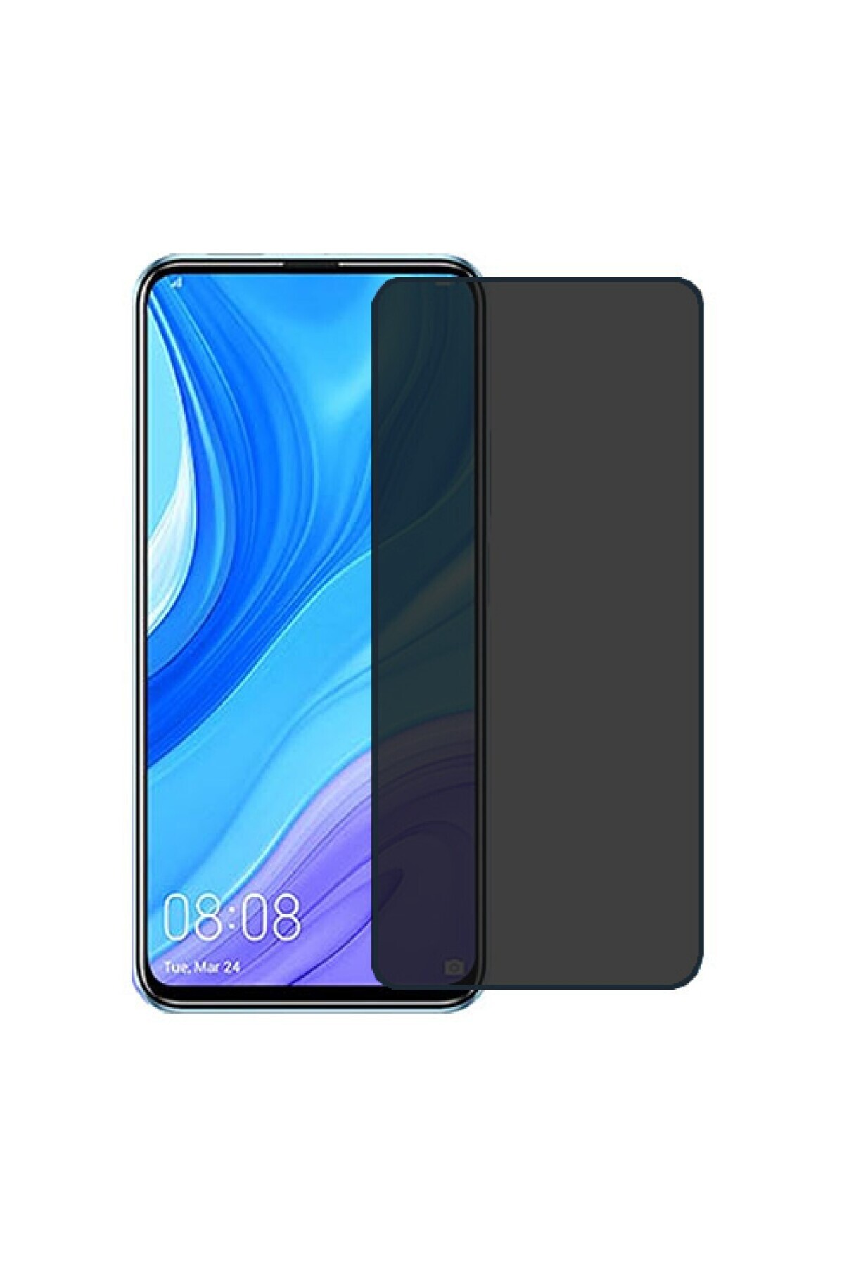 محافظ صفحه نمایش شیشه ای نشکن با پوشش کامل سازگار هواوی P SMART PRO 2019 فیلتر حریم خصوصی GHOST فیبکس Fibaks