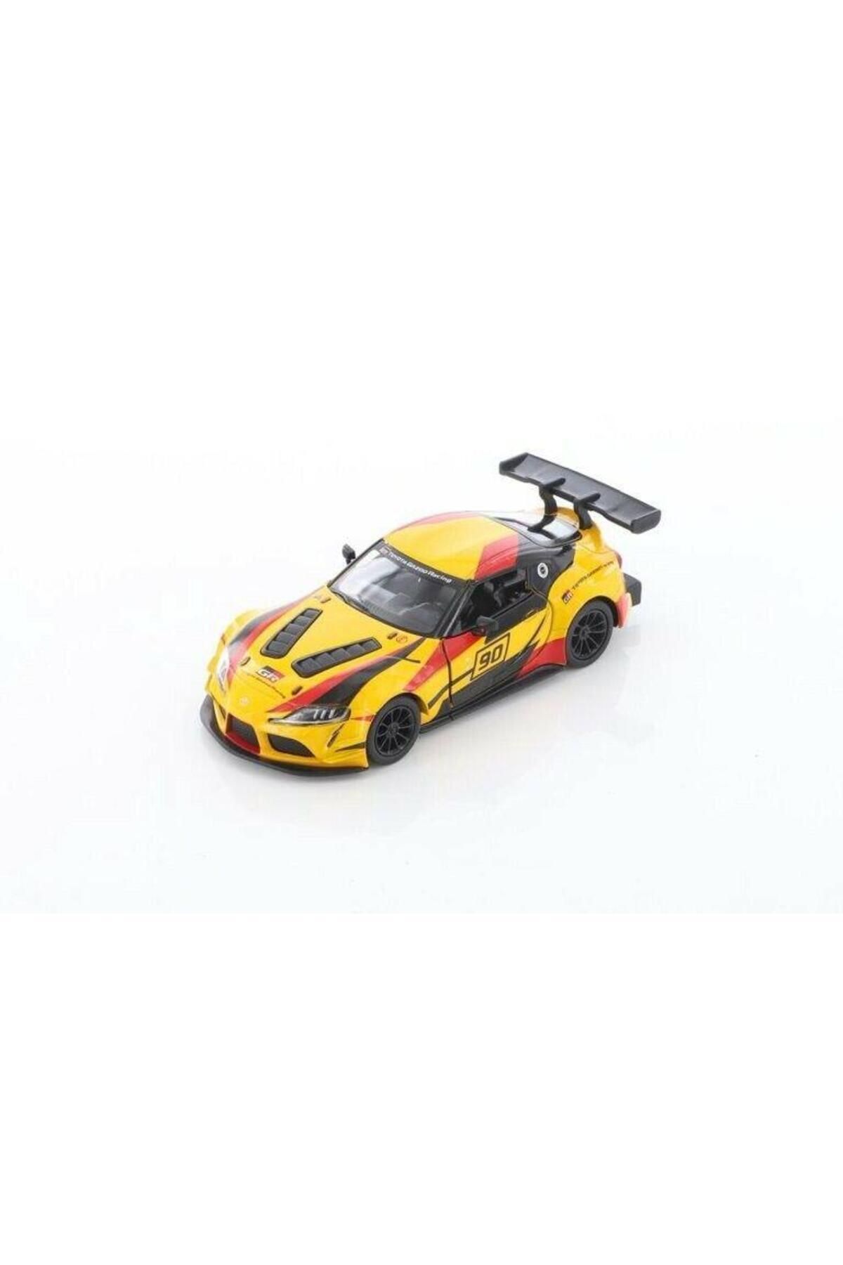 مدل خودرو TOYOTA GR SUPRA RACING CONCEPT 1:36 زرد کشش و رها کردن اورجینال Kinsmart