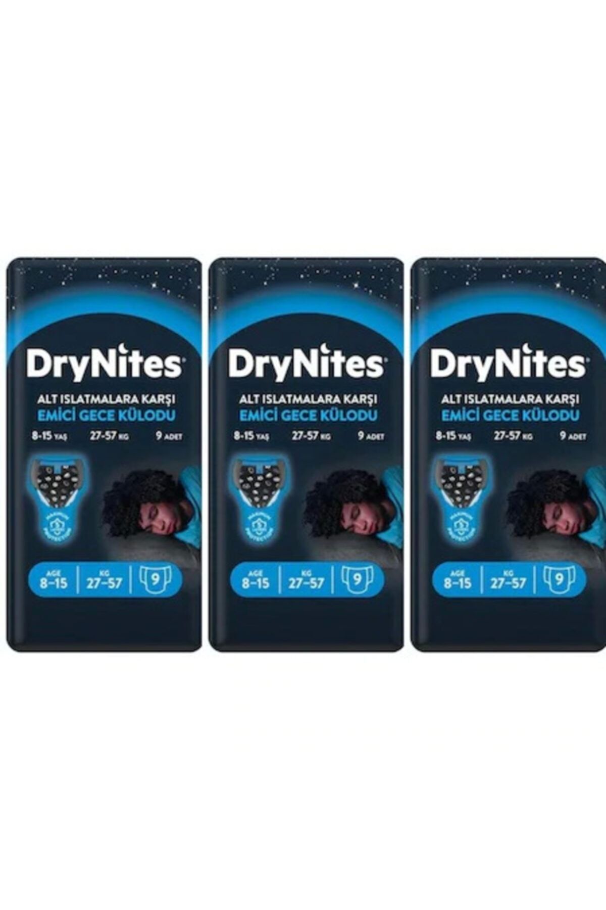 پوشک بچه شورت شب جاذب مردانه DRYNITES 8 تا 13 سال 27 عدد اورجینال Huggies